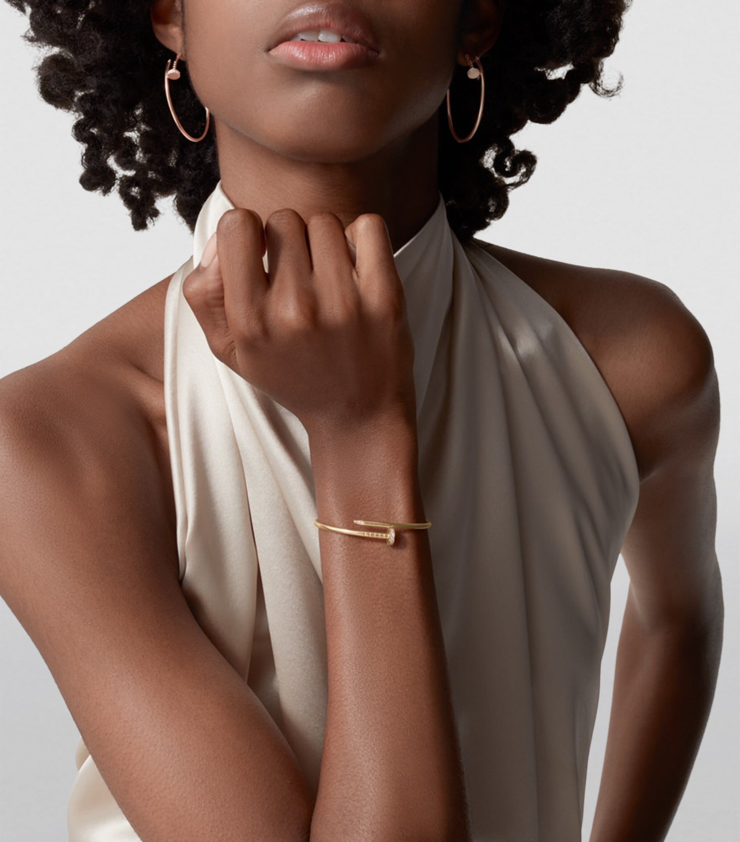 Cartier Rose Gold and Diamond Juste un Clou Hoop Earrings Rose Gold Image 4