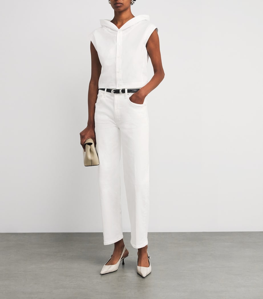 Lyra Cropped Wide-Leg Jeans SOFT WHITE Image 2