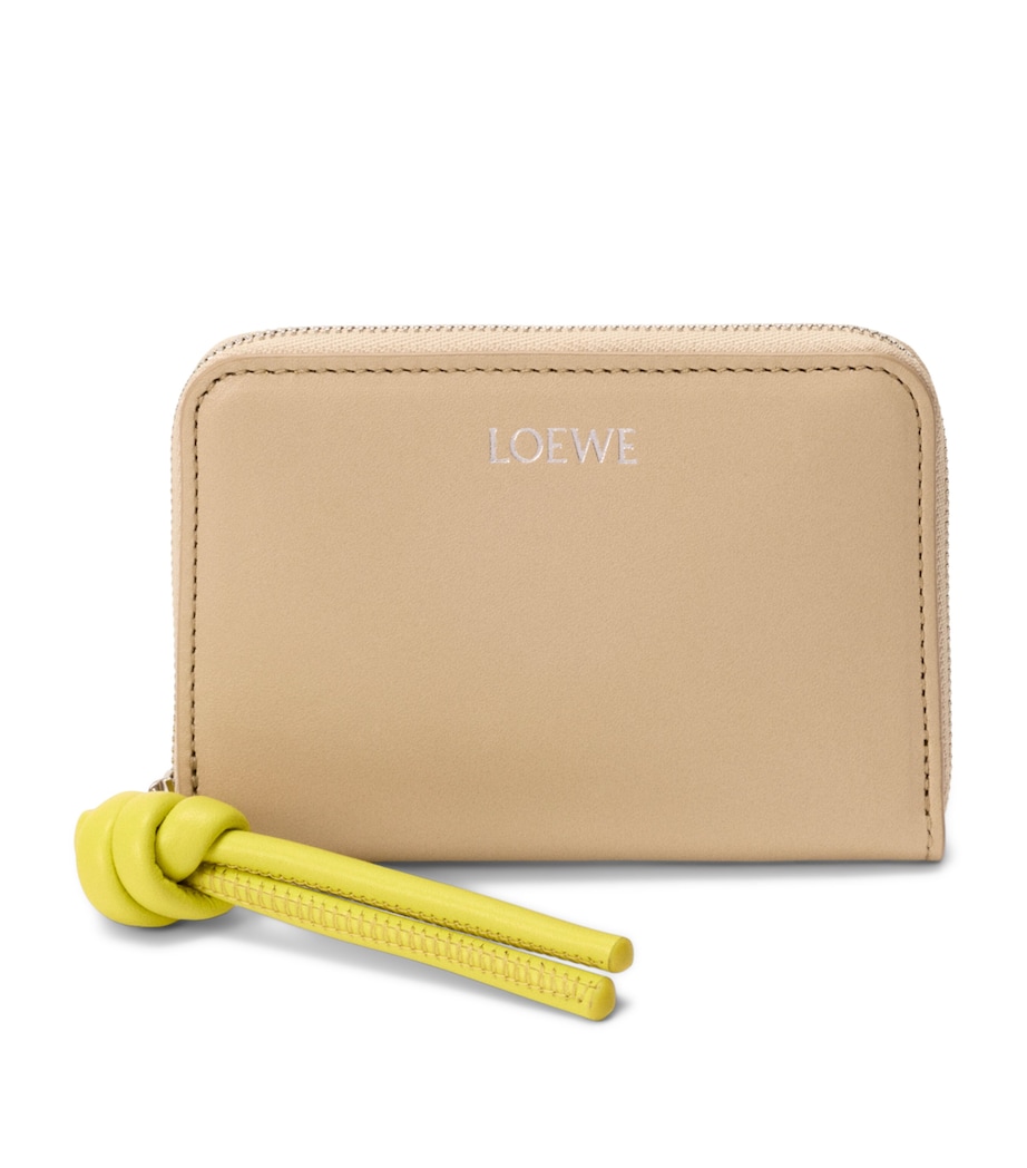LOEWE Leather Knot Coin Purse Beige/lemon Image 1