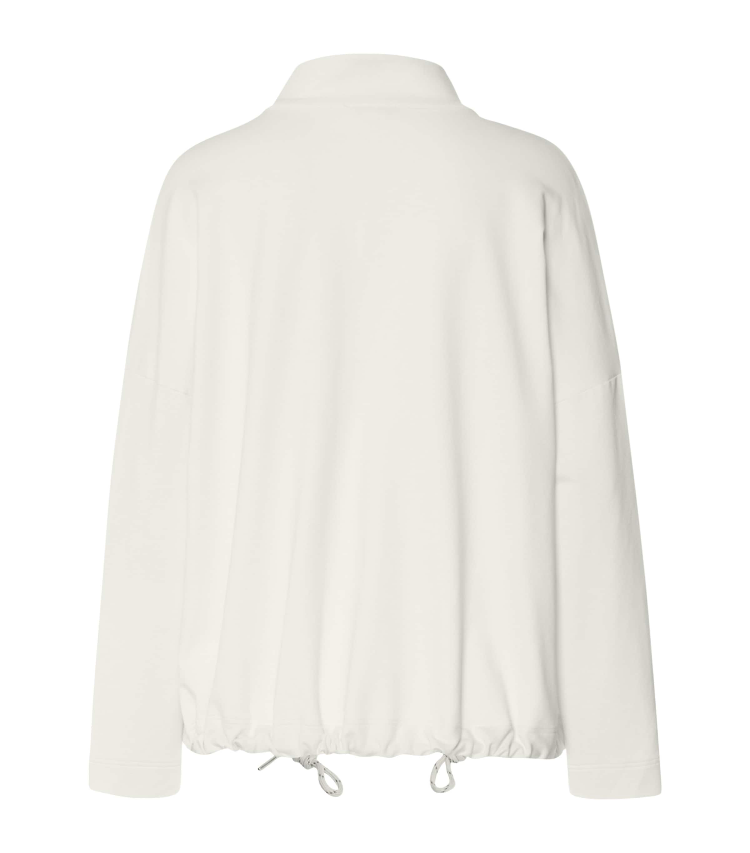 Hanro Womens Stretch-Cotton Easy Living Jacket Misty White Image 5