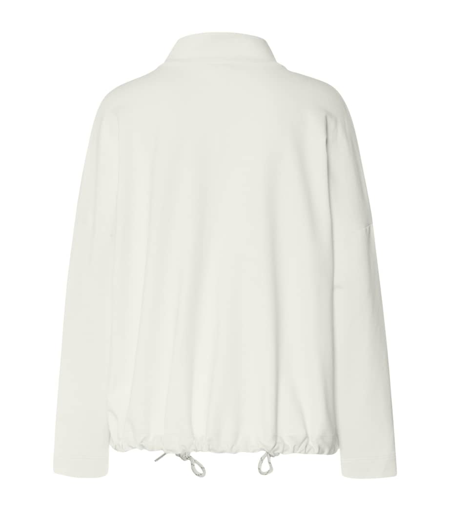 Hanro Womens Stretch-Cotton Easy Living Jacket Misty White Image 5