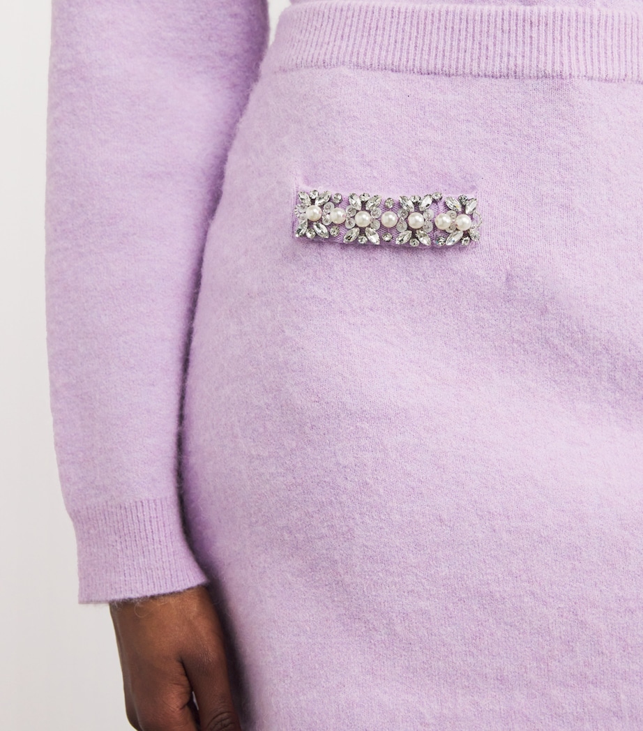 Crystal-Embellished Mini Skirt LILAC Image 6
