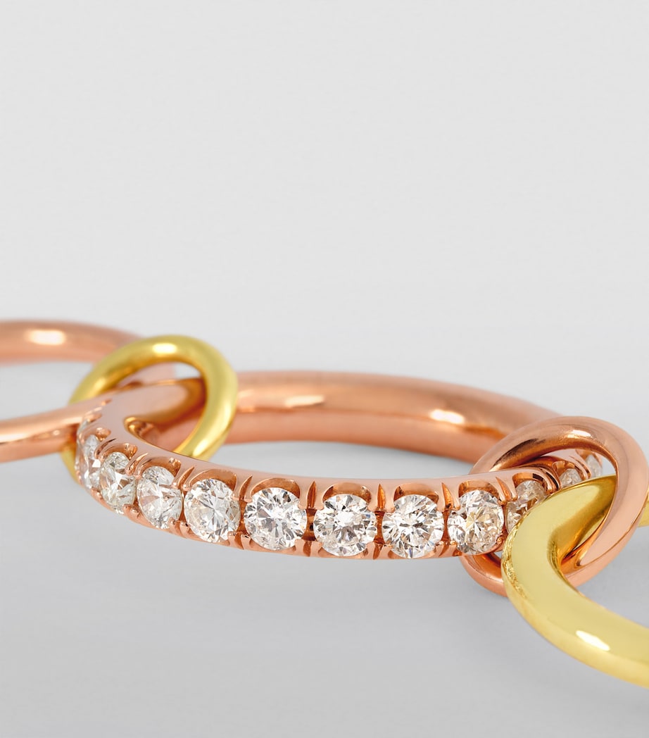 Rose Gold, Yellow Gold and Diamond Danu Ring MIXED GOLD Image 6