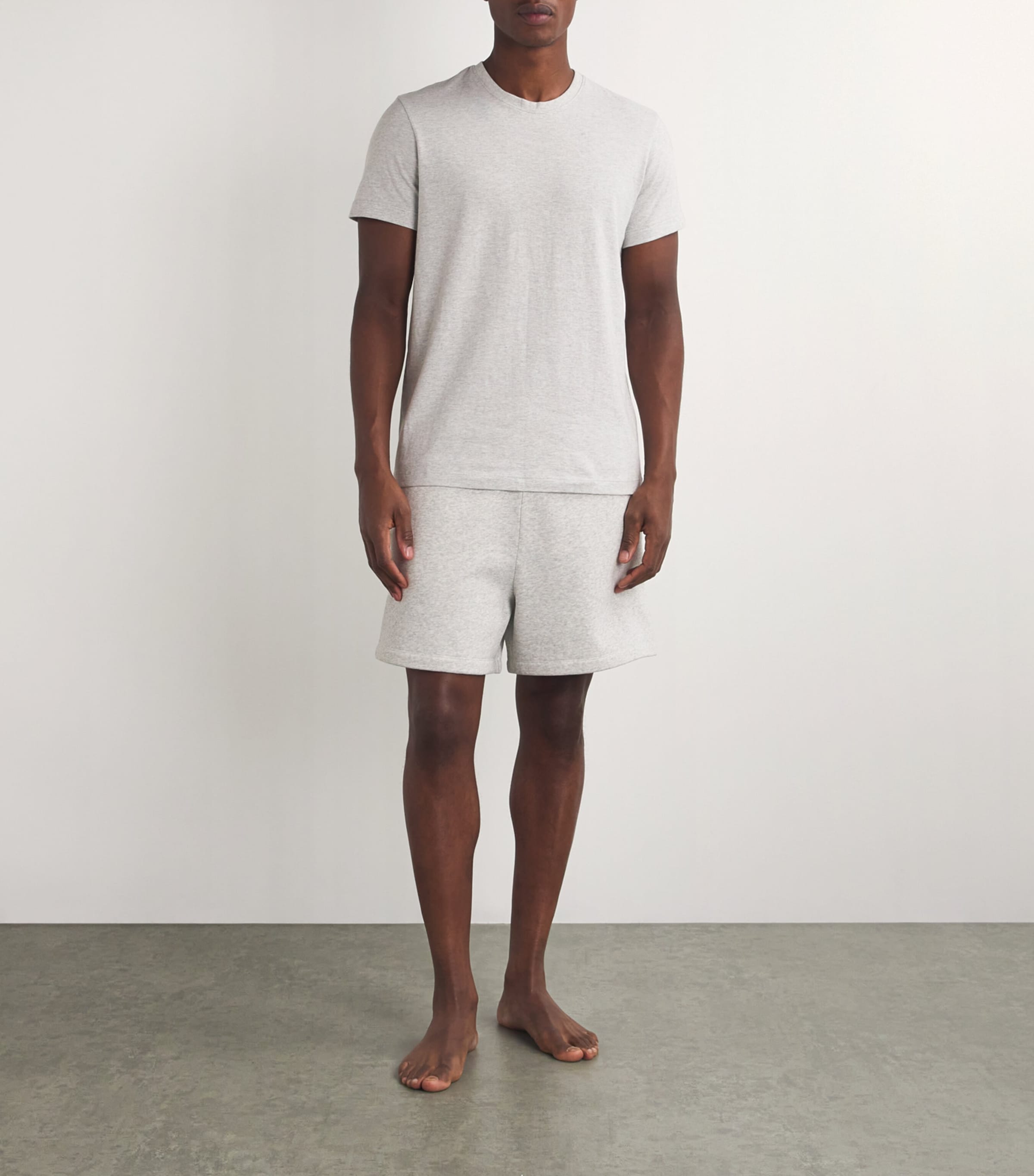 Fleece Relaxed Lounge Shorts LIGHT HEATHER GREY Image 2