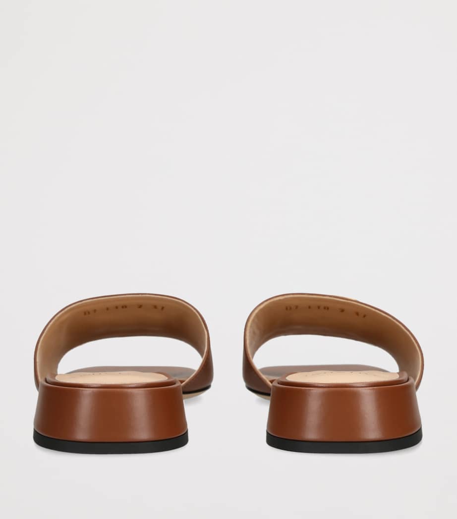 Leather VLogo Slides 20 TAN Image 2