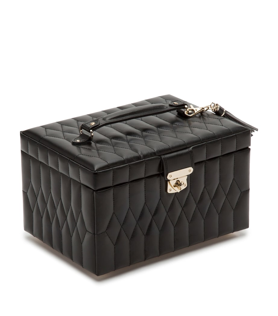 WOLF Medium Caroline Jewellery Box Black Image 5