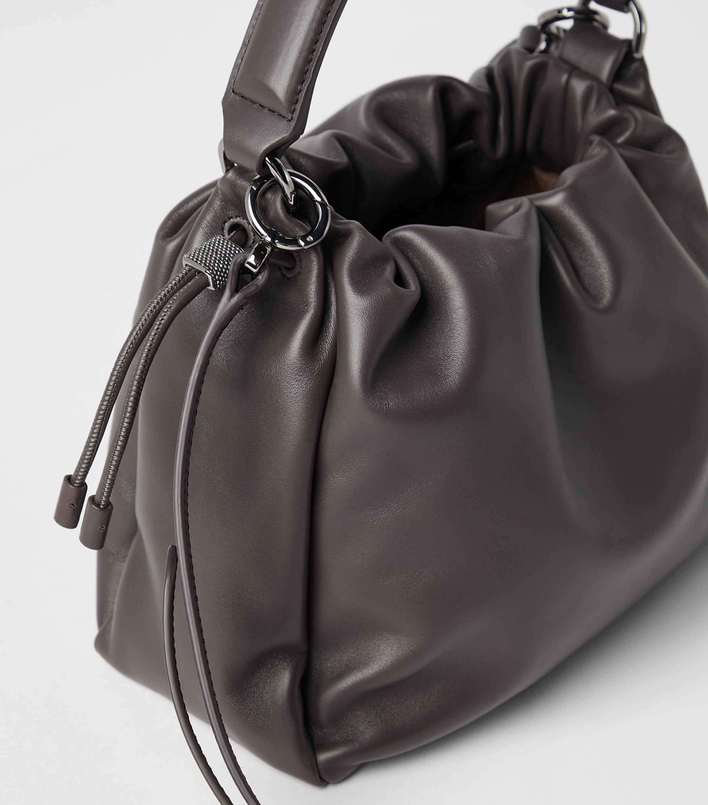 Small Leather Mellow Bucket Bag C8279 Image 3