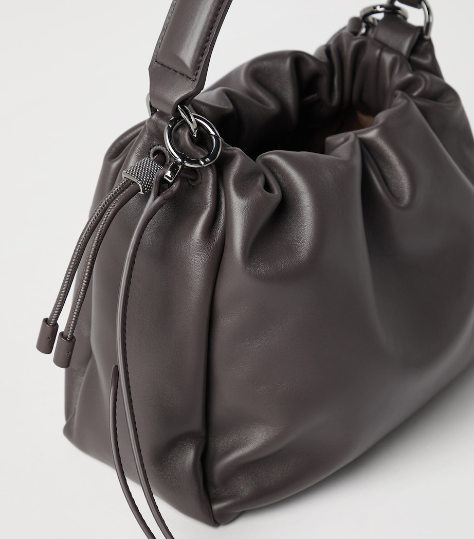 Small Leather Mellow Bucket Bag C8279 Image 3