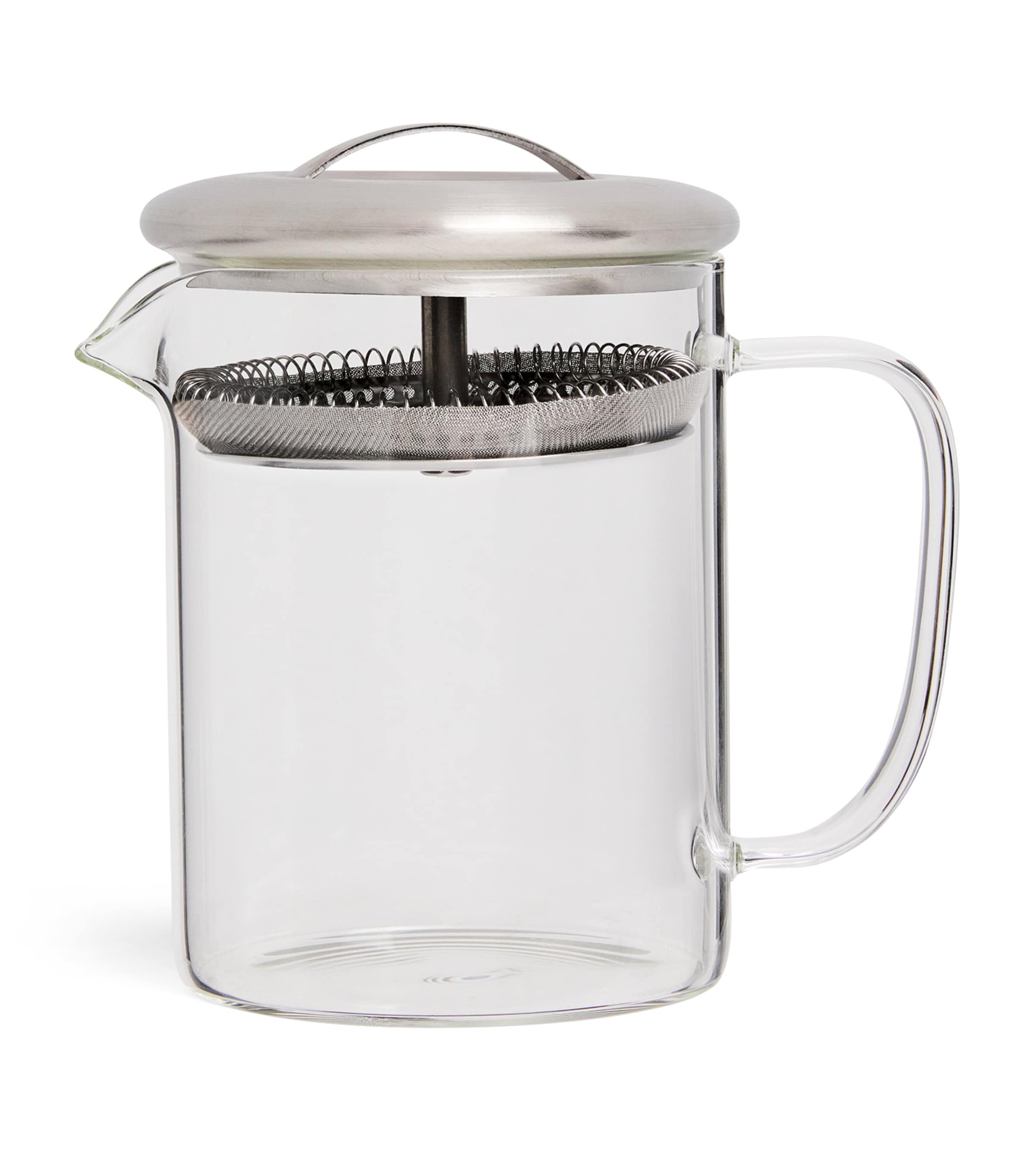 Harrods Glass Tea Pot In Transparent