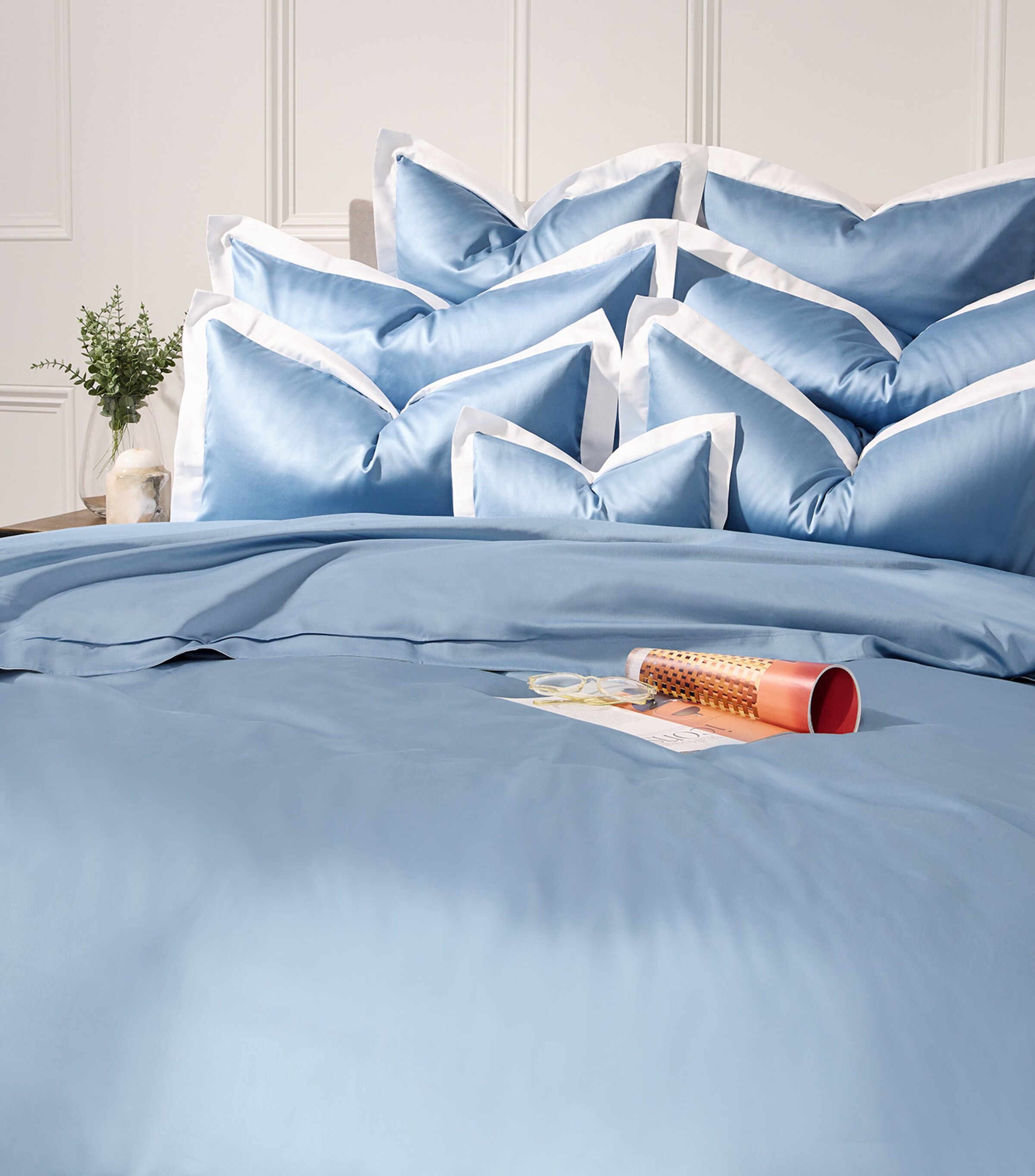 Celso De Lemos Emma King Pillowcase (50cm x 90cm) Ciel Image 3