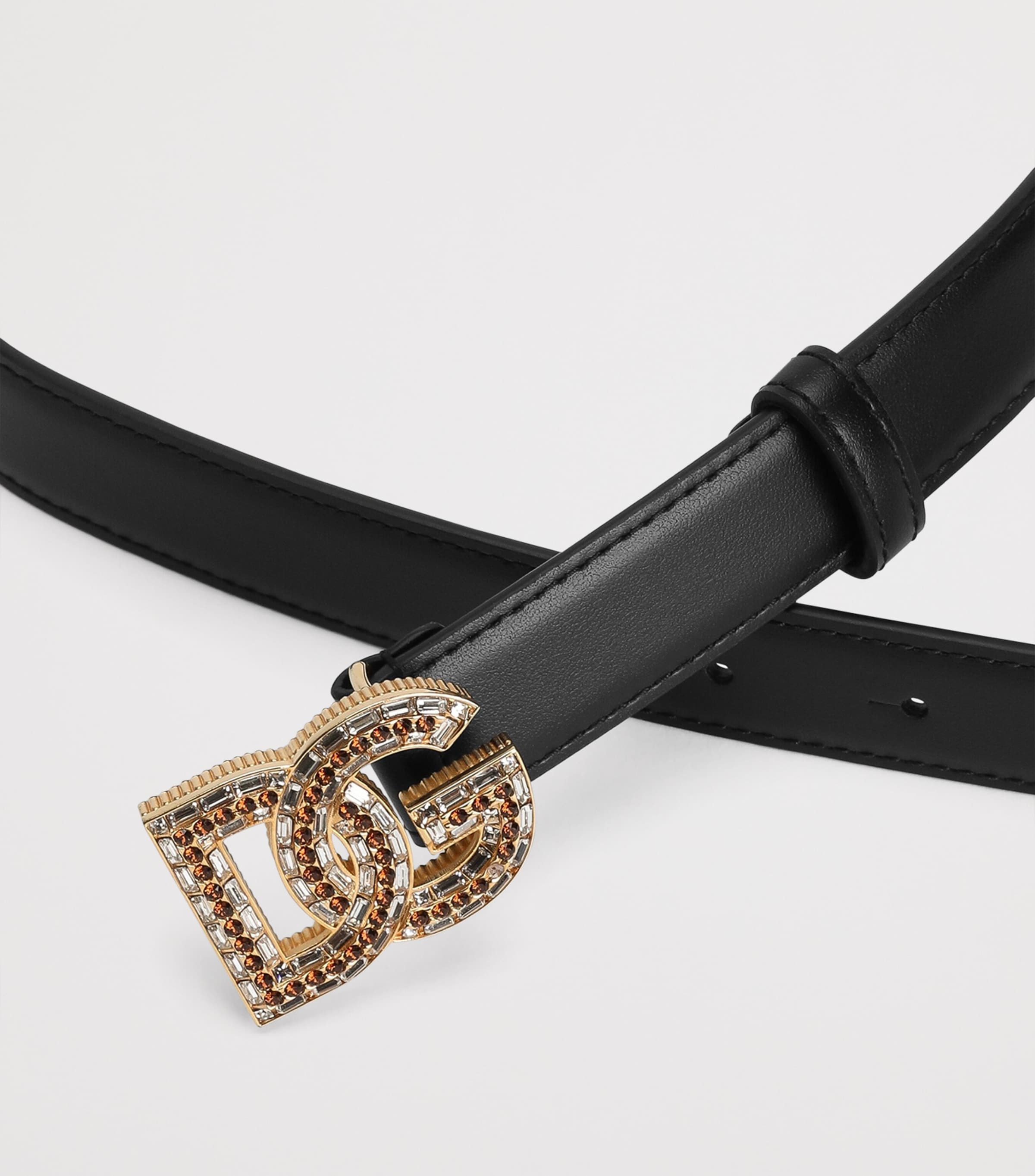 Calfskin Logo Belt 80999-BLACK Image 3