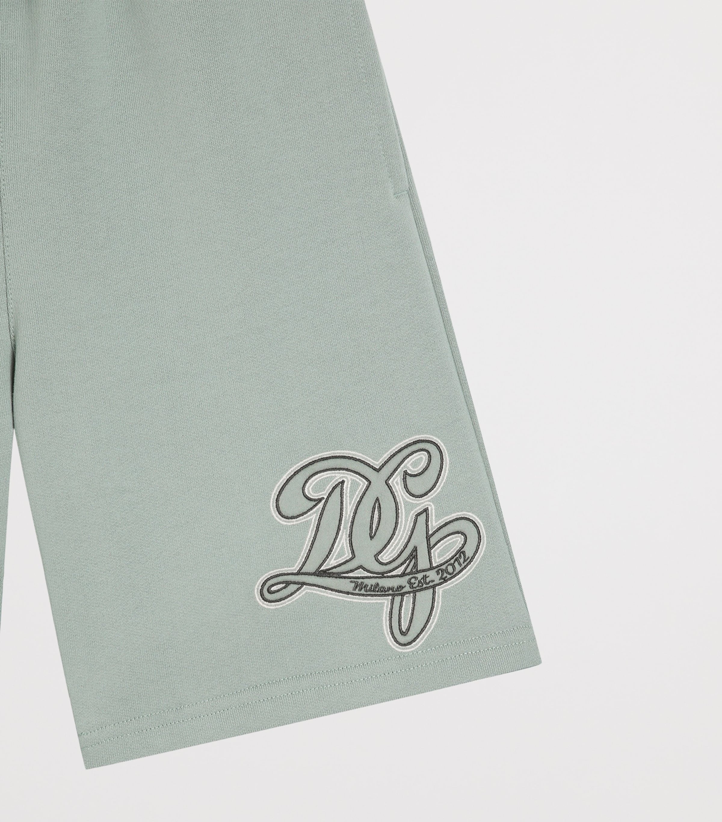 Dolce&Gabbana Kids Cotton Logo Shorts (8-12+ Years) Grey Green Image 3