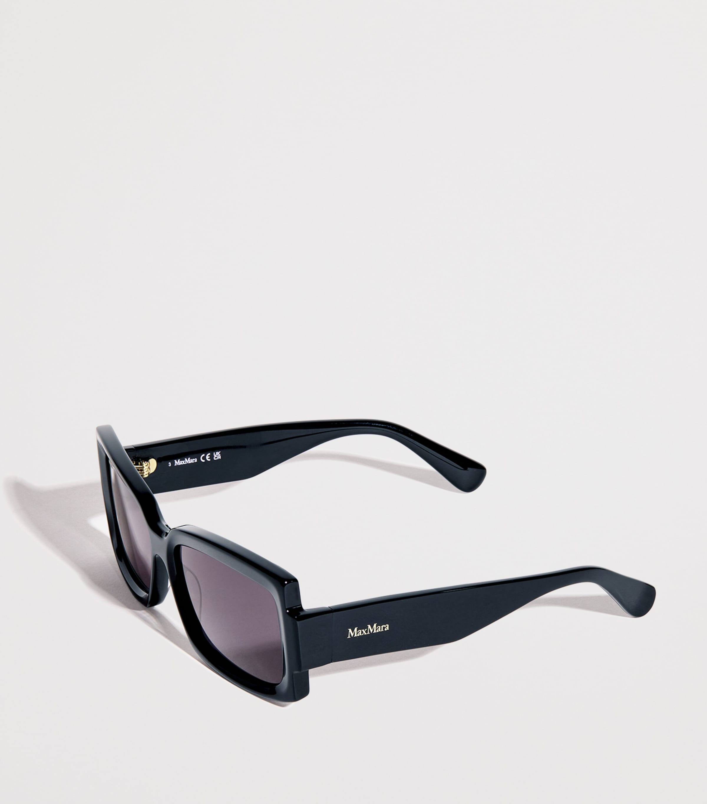 Acetate Square-Frame Sunglasses BLACK Image 2