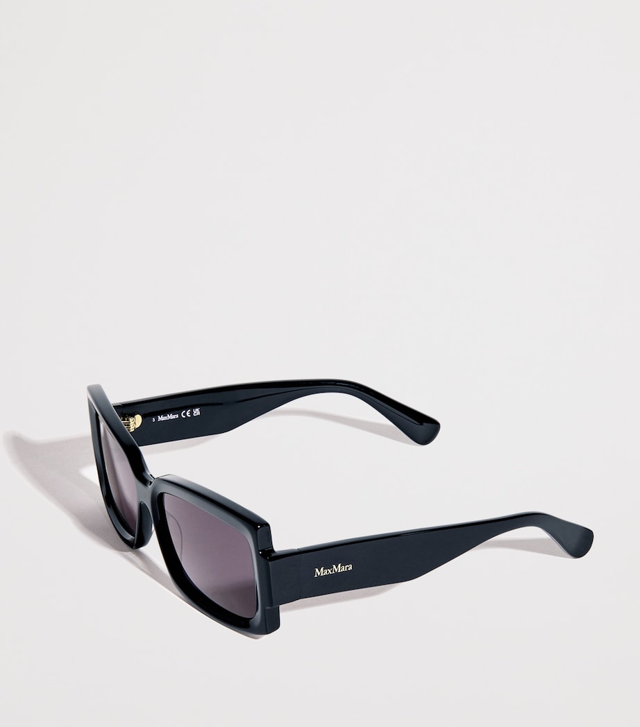 Acetate Square-Frame Sunglasses BLACK Image 2