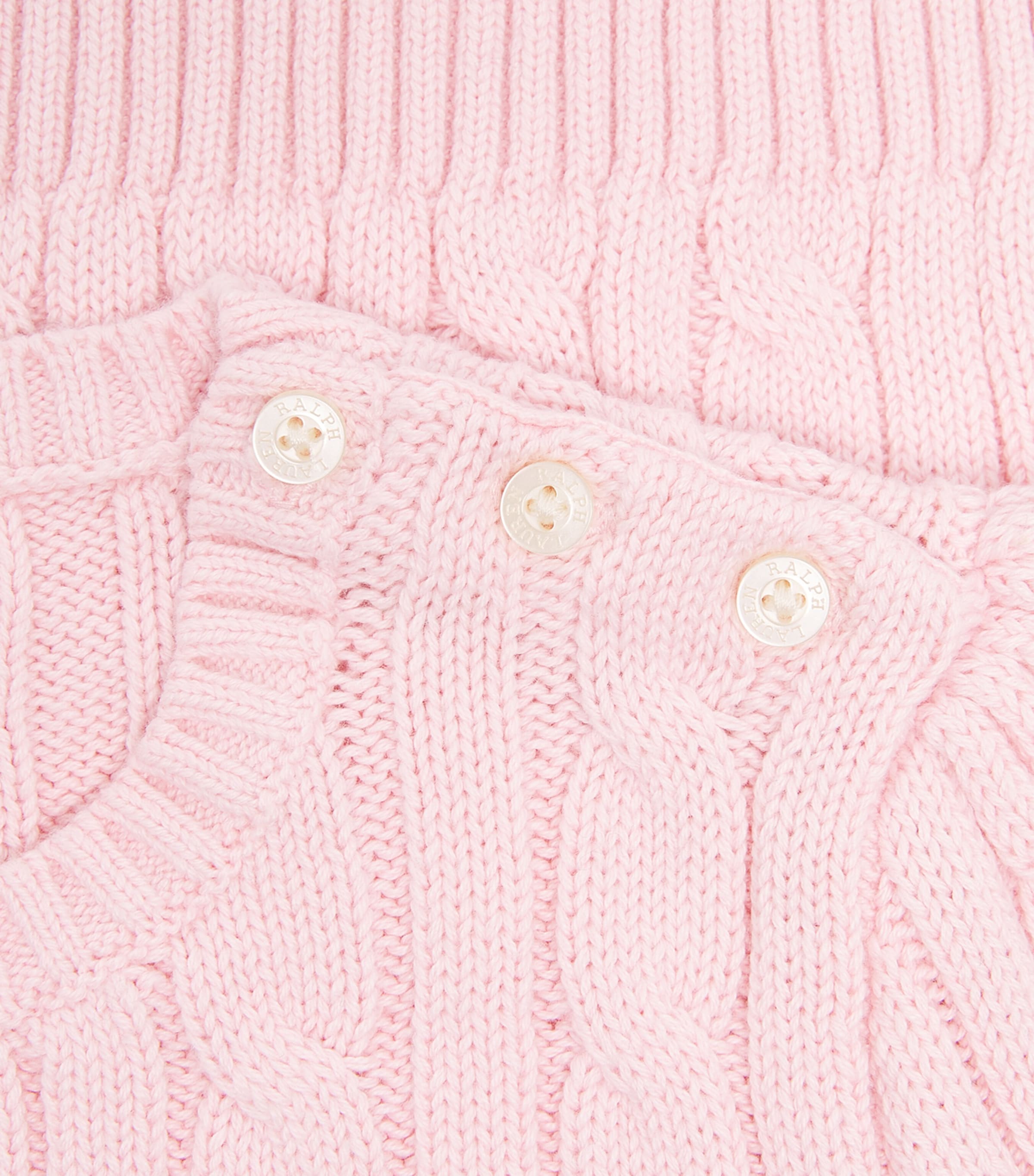 Cotton Cable-Knit Top (2-6 Years) PINK Image 3