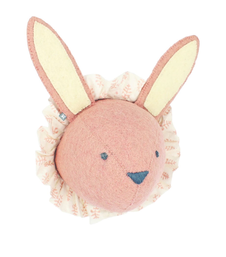 Mini Organic Wool Baby Rabbit Decoration (36cm) PINK Image 4
