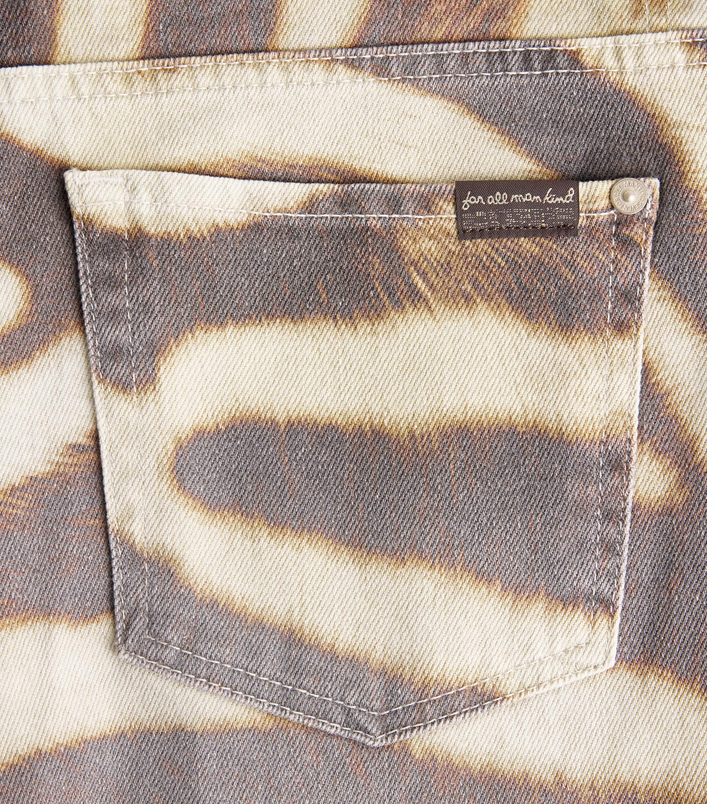 7 For All Mankind Womens Zebra Print Stovepipe Straight Jeans Zebra Luxe Image 6