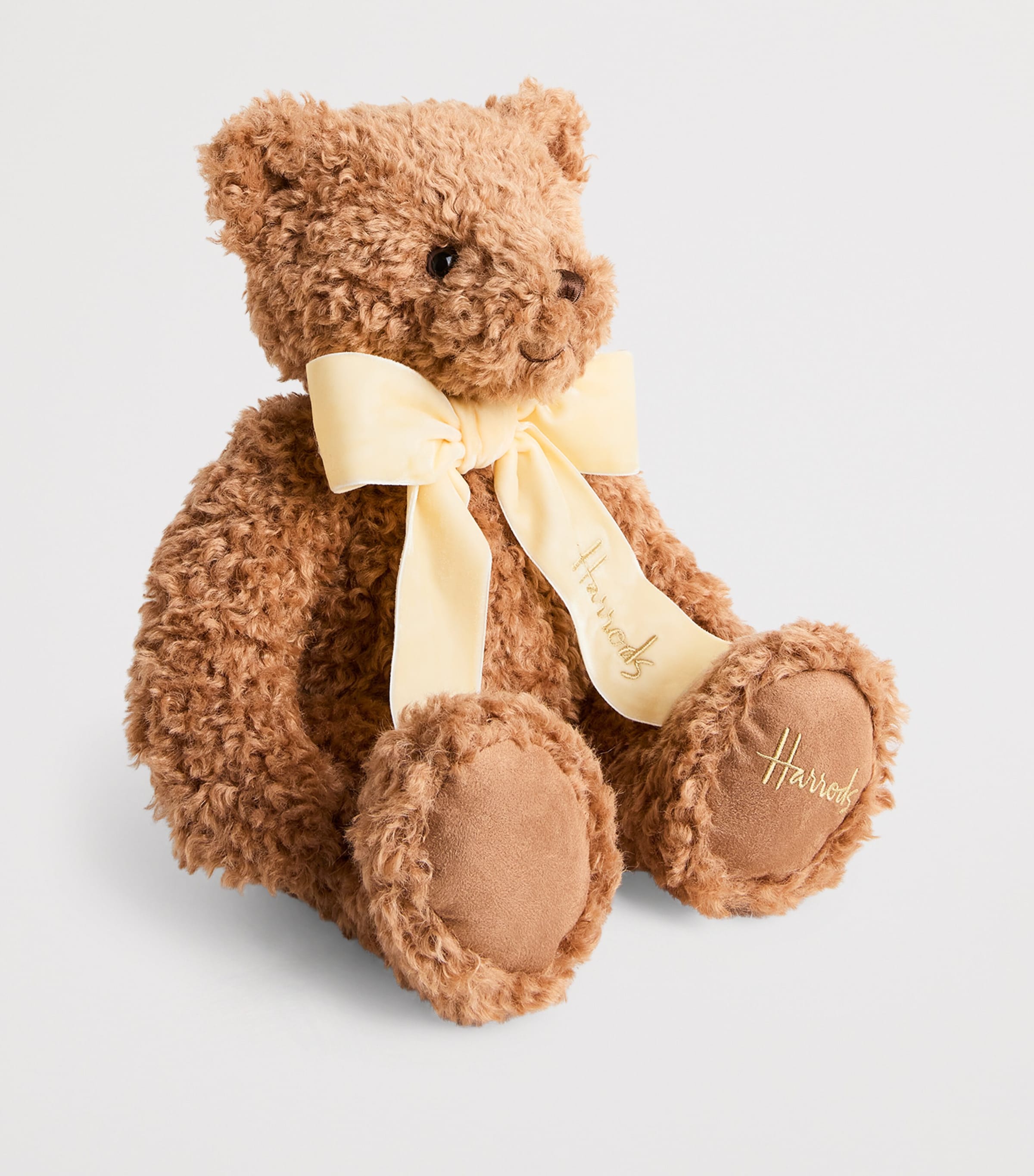 Harrods Curly Henry Bear (24cm) Honey Image 2