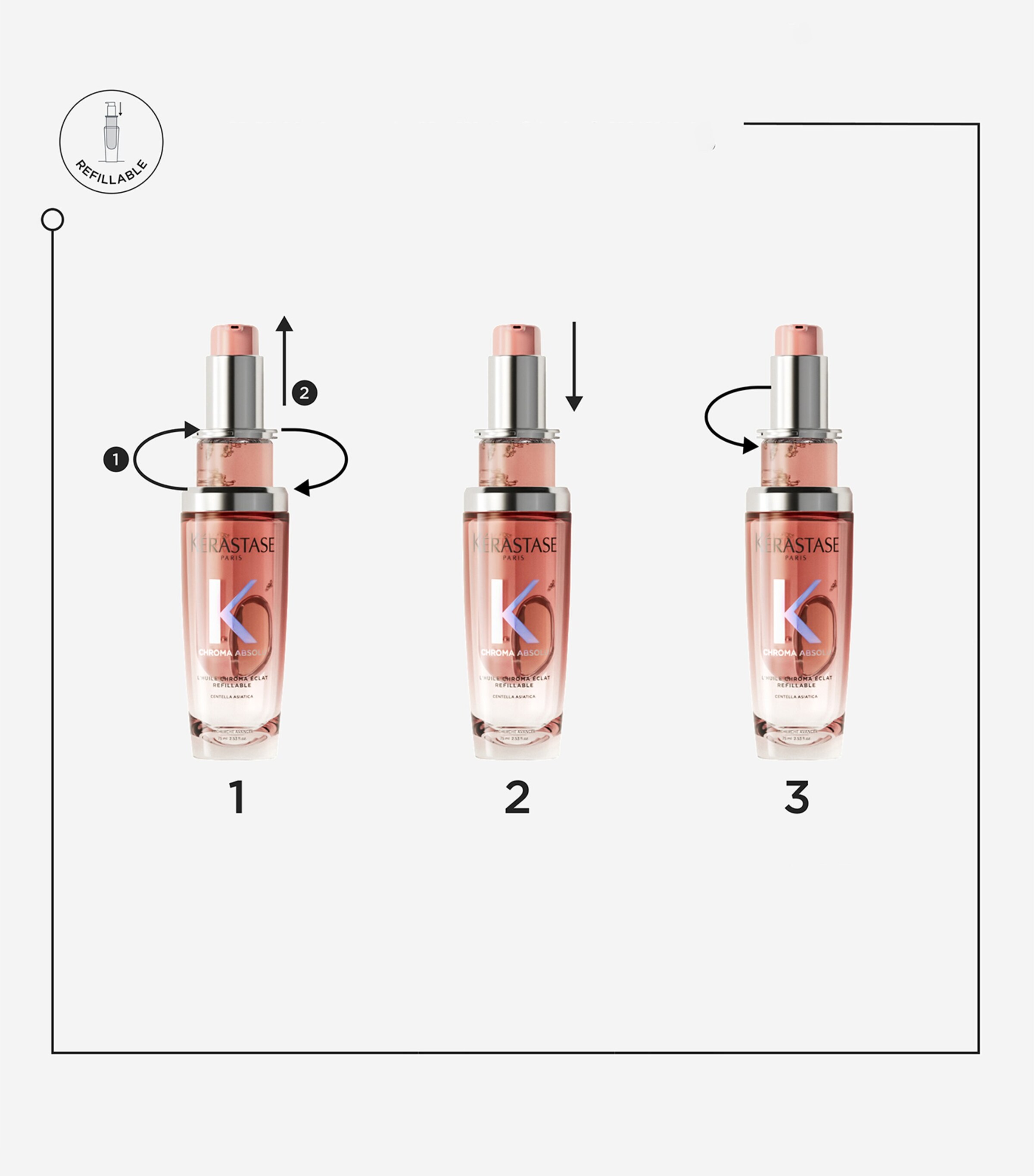 Chroma Absolu Hair Oil (75ml) - Refill NO COLOUR Image 3