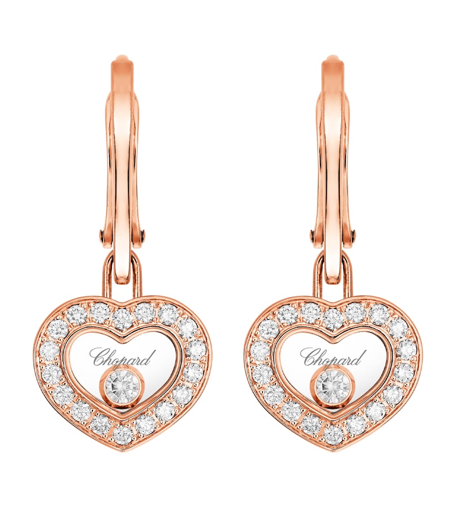 Rose Gold and Diamond Happy Diamonds Icons Earrings 18K ROSE GOLD Image 2