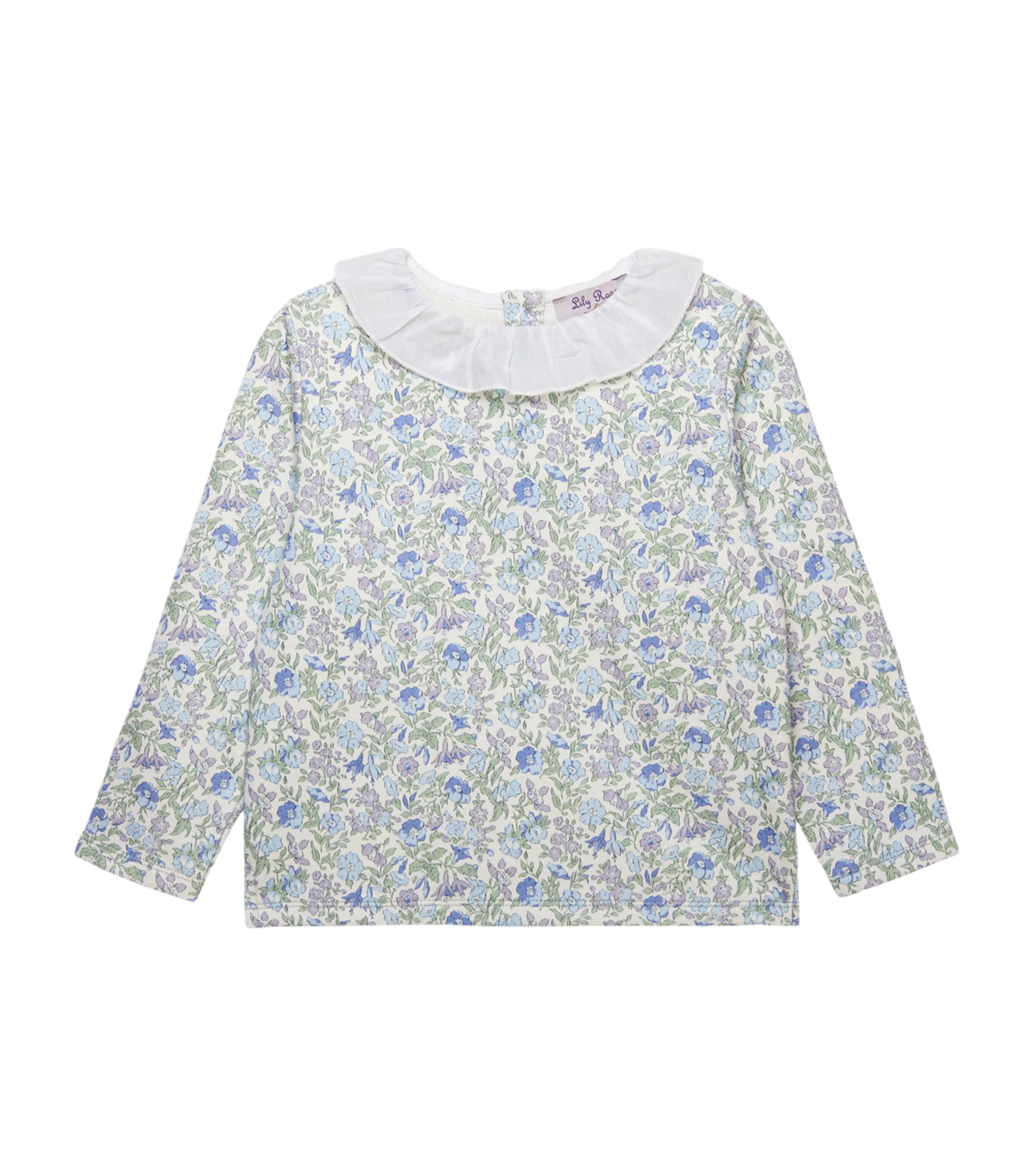 Trotters Cotton Liberty Print Bluebell Sweatshirt In Blue