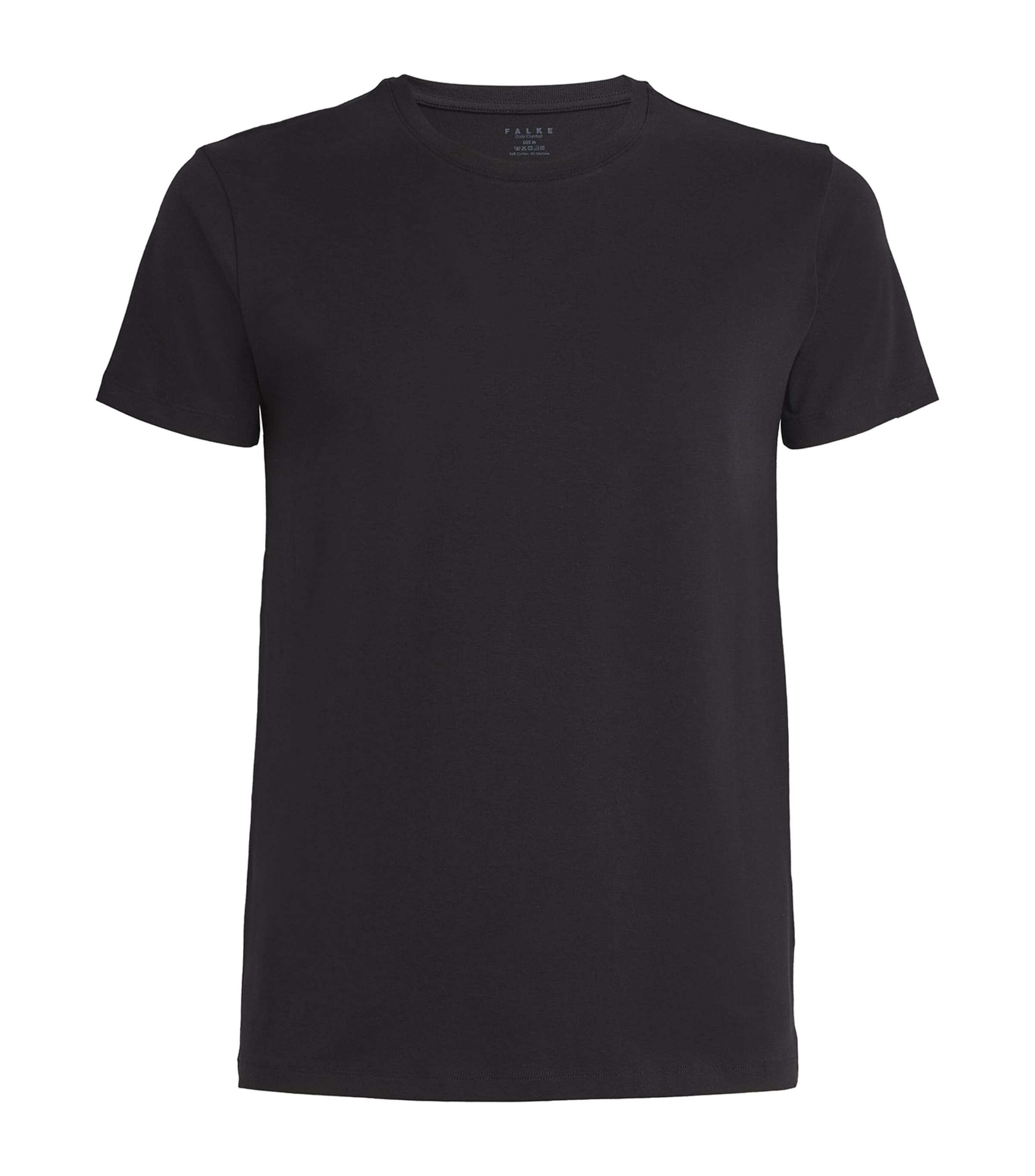 Shop Falke Daily Comfort T-shirt In Black