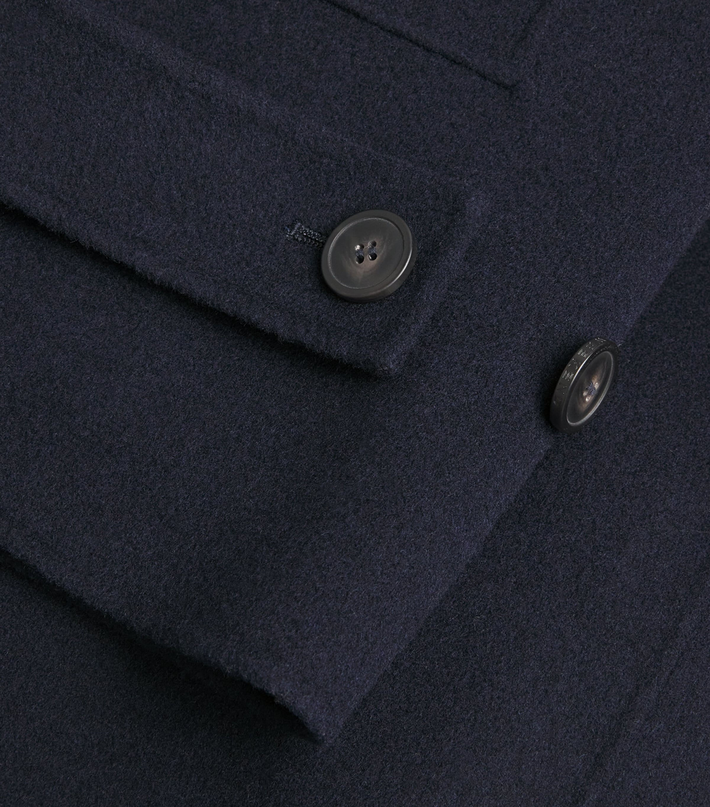 Virgin Wool Cropped Coat NAVY Image 5