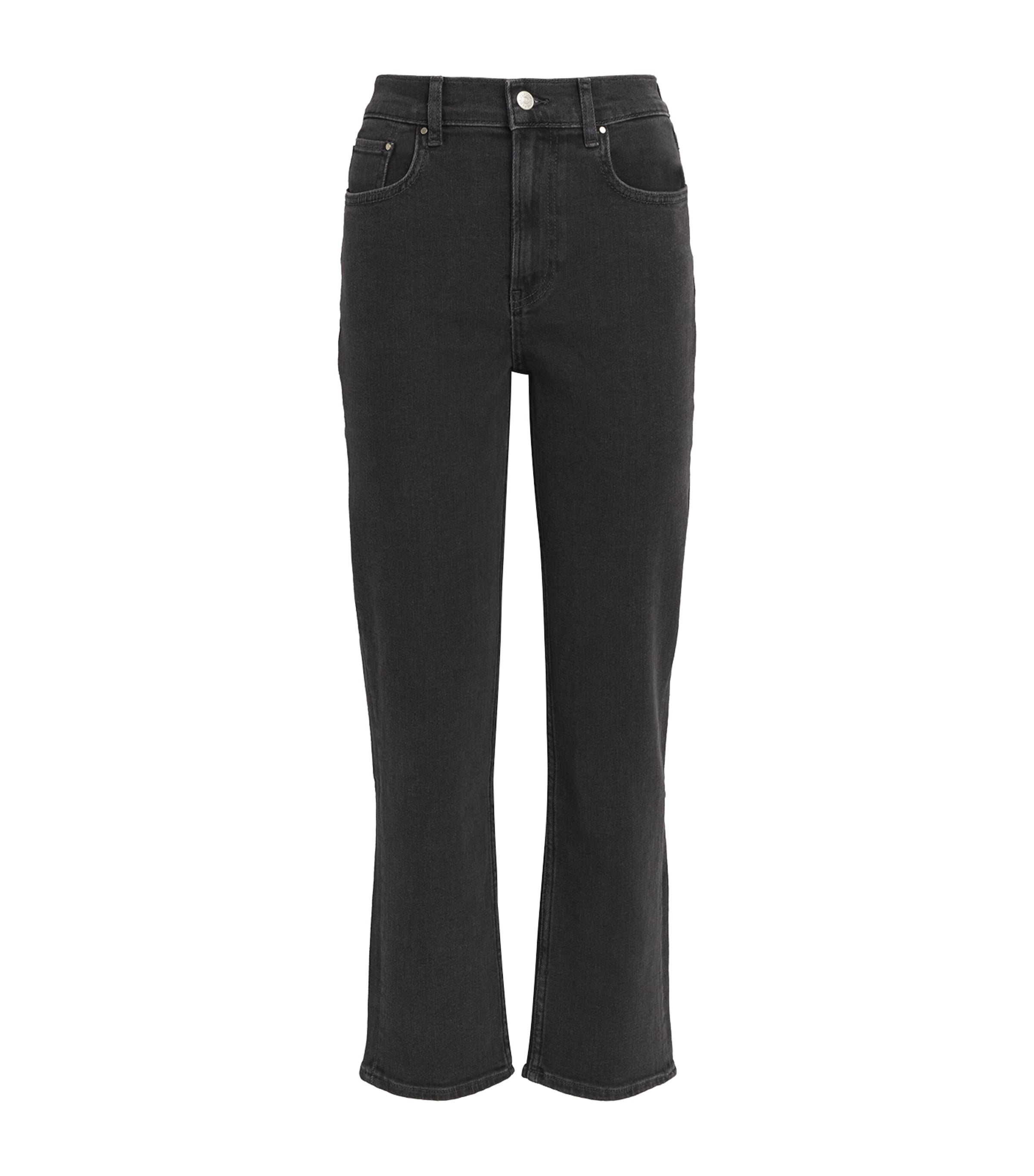 Claudie Pierlot Cropped Toto Straight Jeans In Black