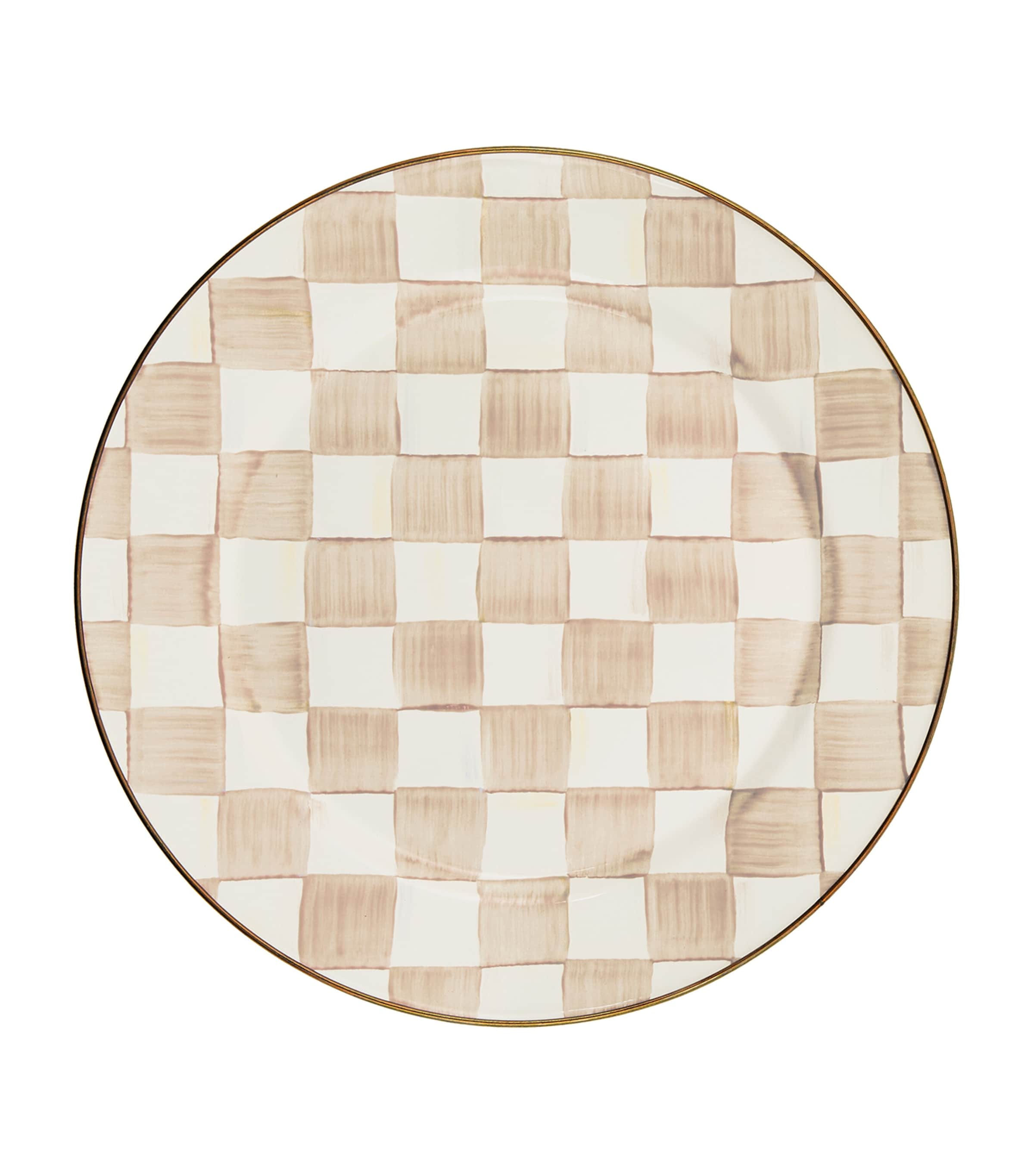 Mocha Check Charger Plate (30.5cm)