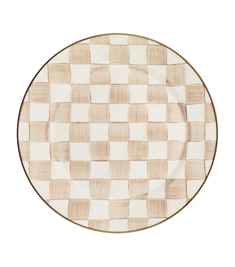 Mocha Check Charger Plate (30.5cm)