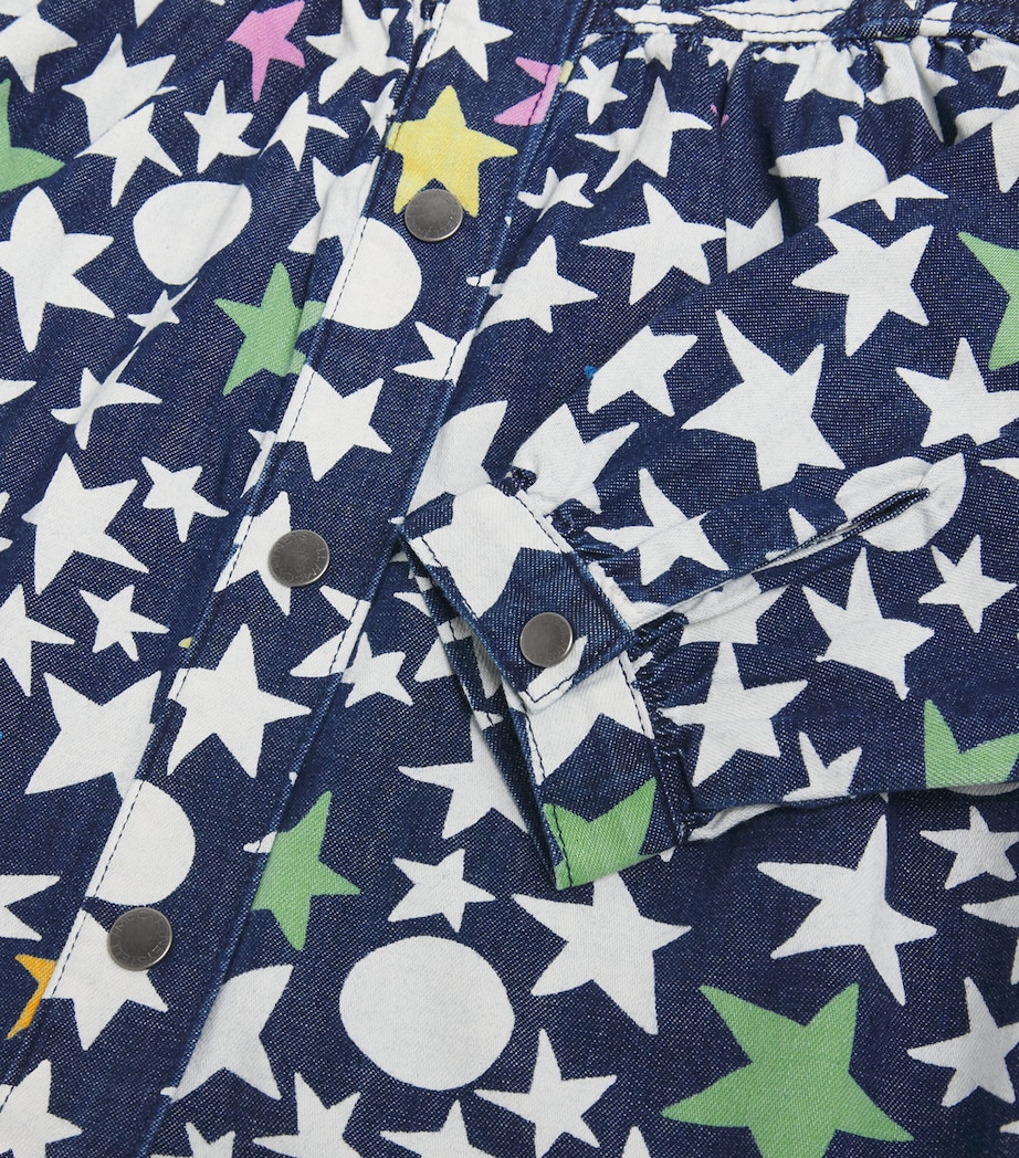 Organic Denim Star Dress (3-14+ Years) 667MCBLU/MULTI Image 3