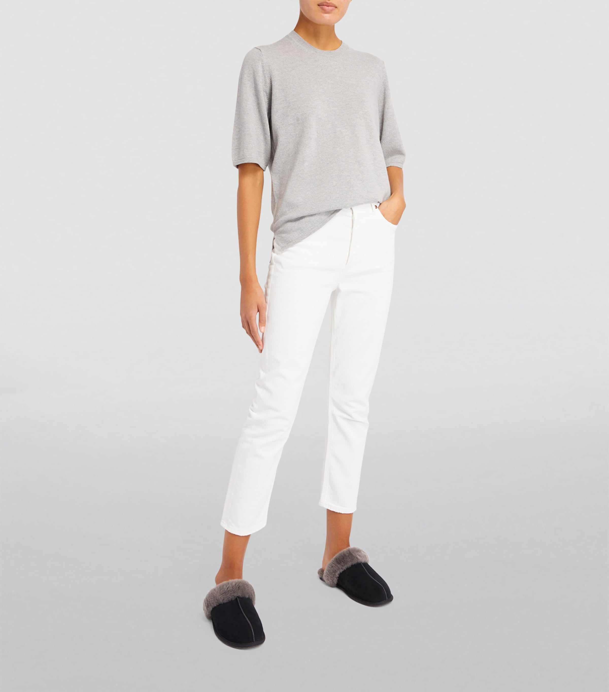 Suede Scuffette II Slippers BLK/GREY Image 4