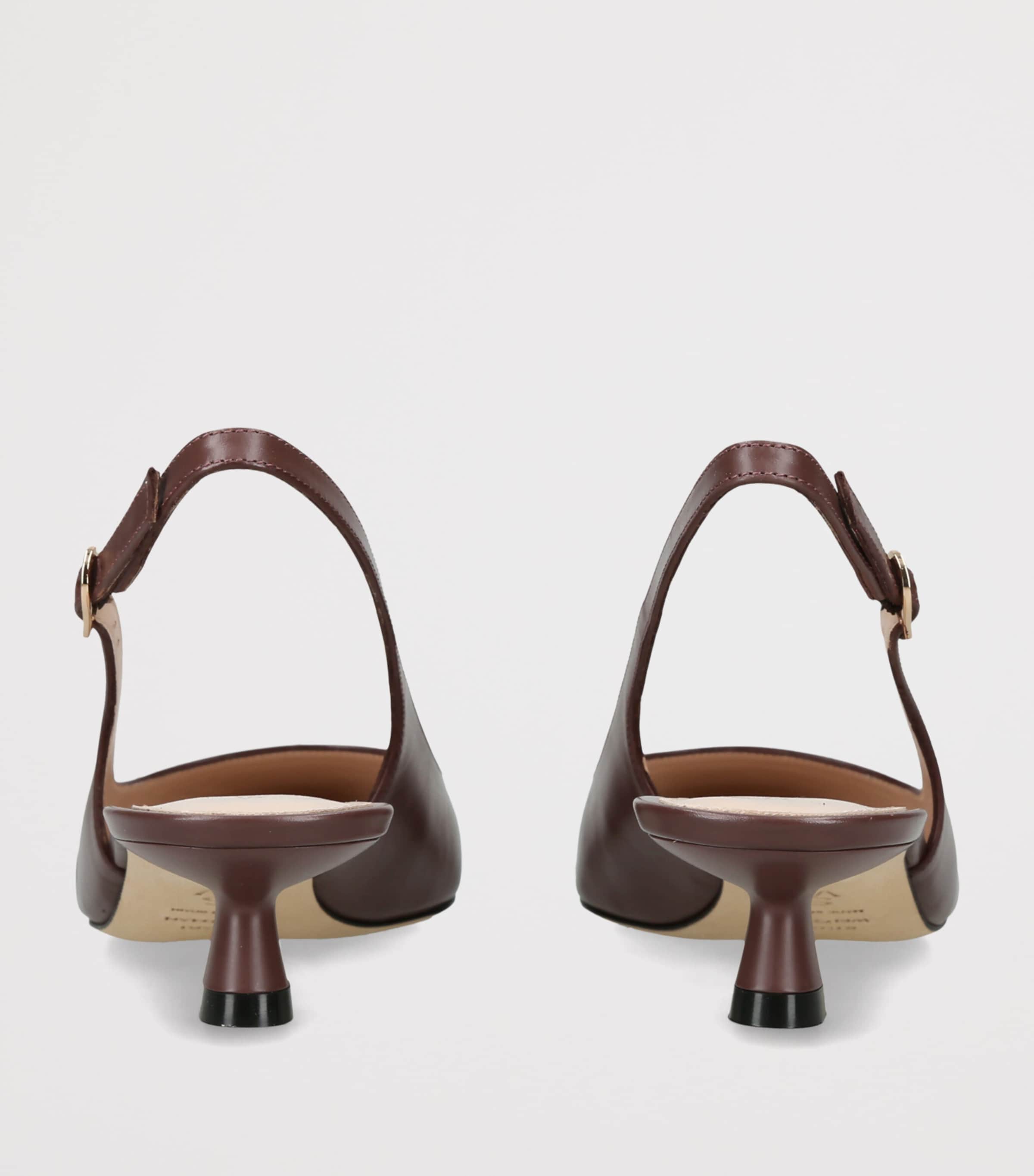 Stuart Weitzman Leather Stuart Sculpt Slingback Pumps 35 Brown Image 4