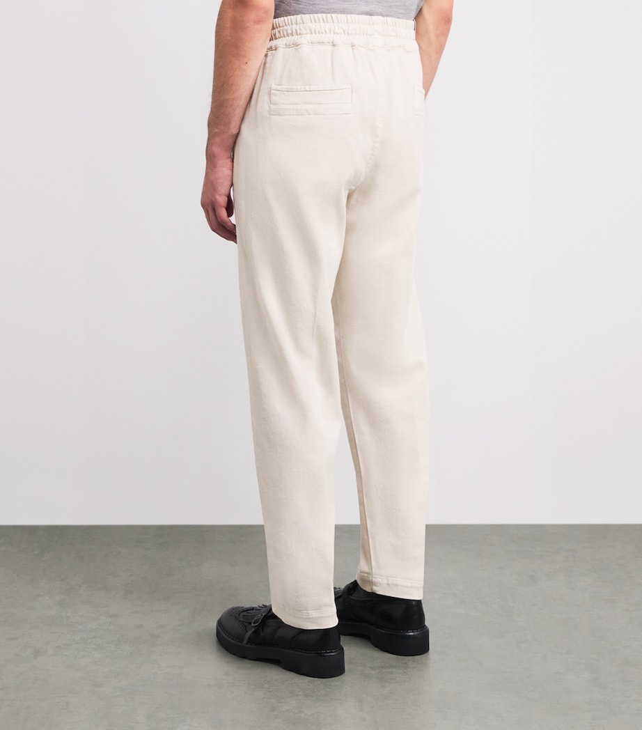 Stretch-Cotton Elasticated Trousers SABBIA Image 4