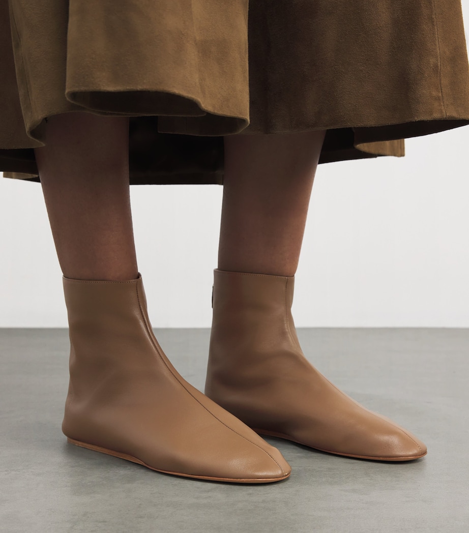 Leather Luna Boots TAUPE Image 6