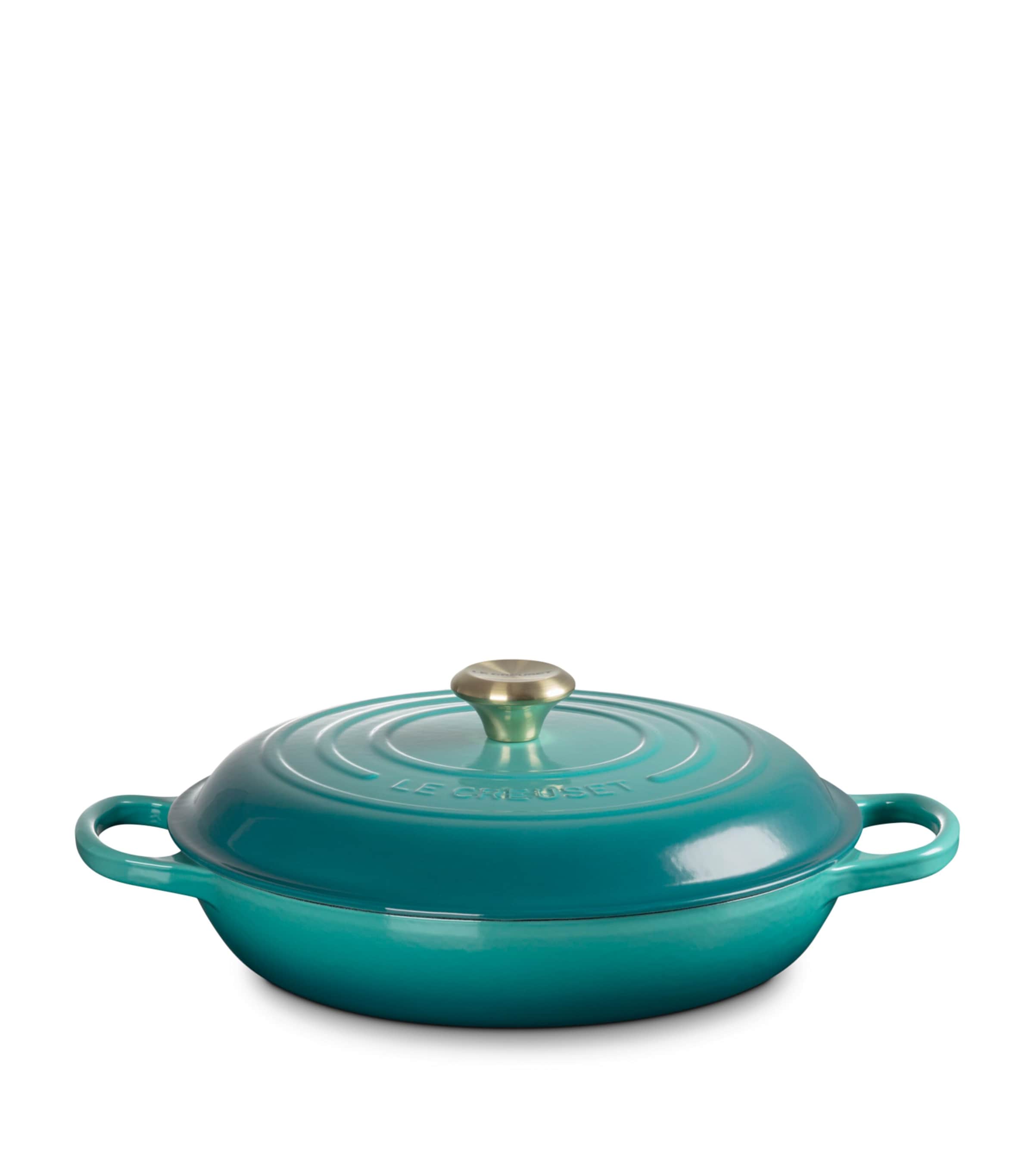 Le Creuset Cast Iron Shallow Casserole Dish (30cm) Bleu Riviera Image 1