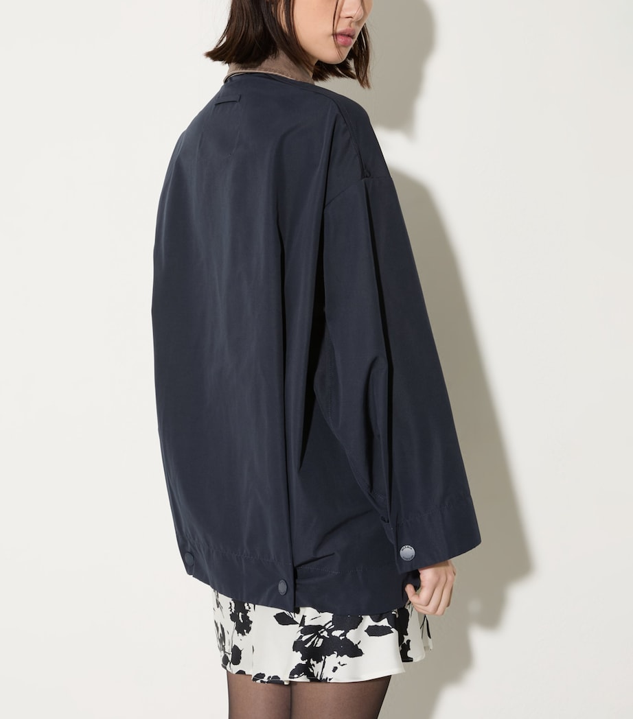 MAX&Co. Womens Relaxed Fit Raincoat Navy Image 4