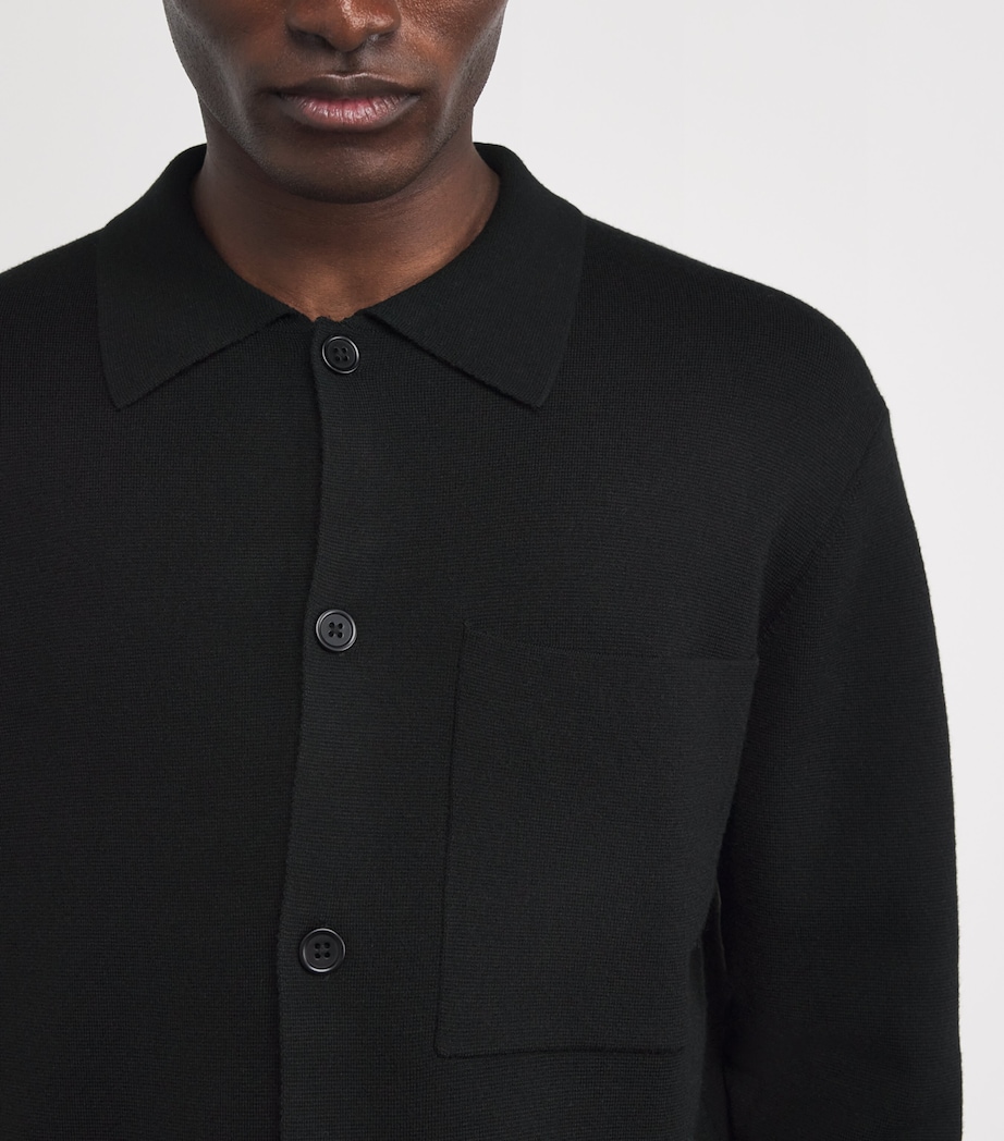 Wool-Blend Jonas Overshirt BLACK Image 6
