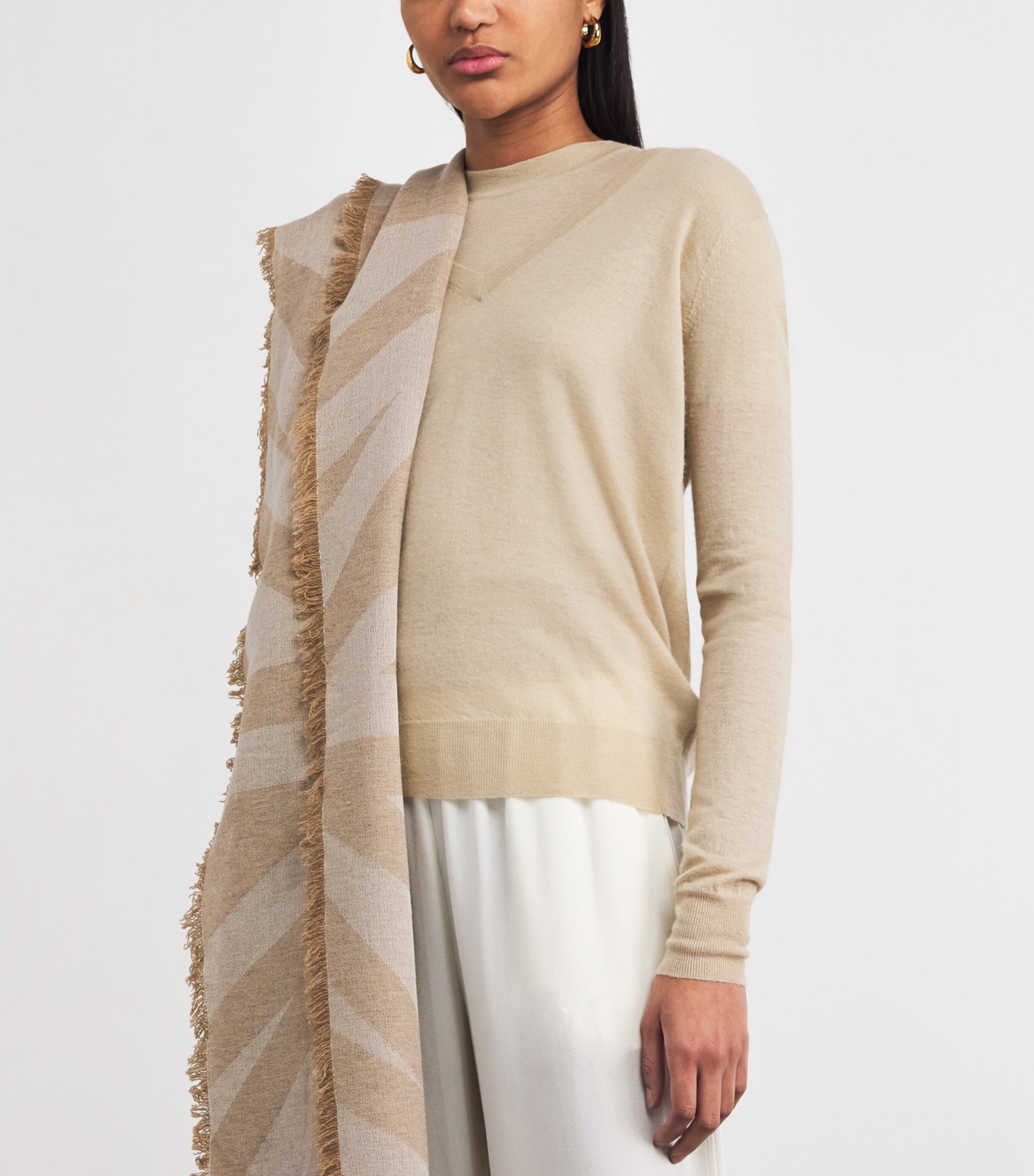 Joseph Wool-Blend Printed Azalea Scarf Powder/marble Image 3
