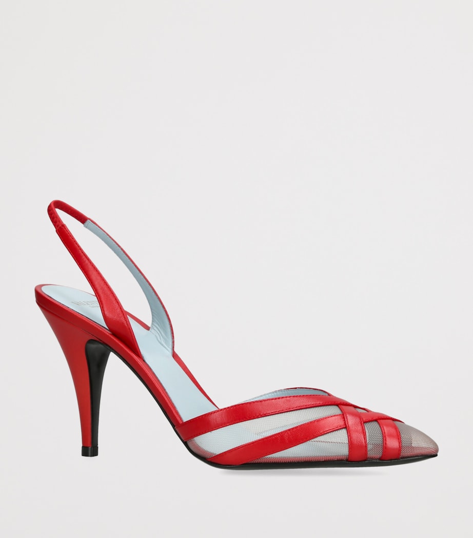 Leather ImpuDance Slingback Pumps 90 RED COMB Image 3
