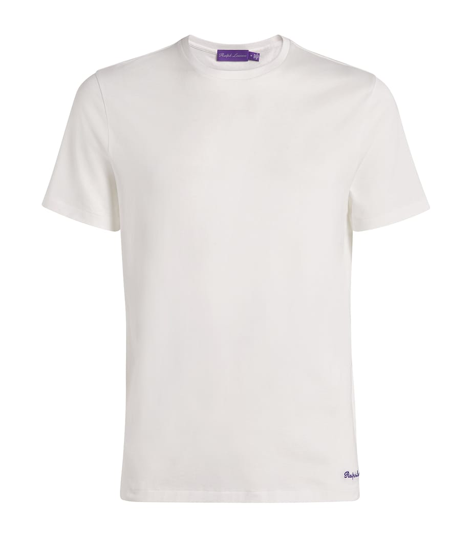 Cotton Embroidered T-Shirt WHITE Image 1