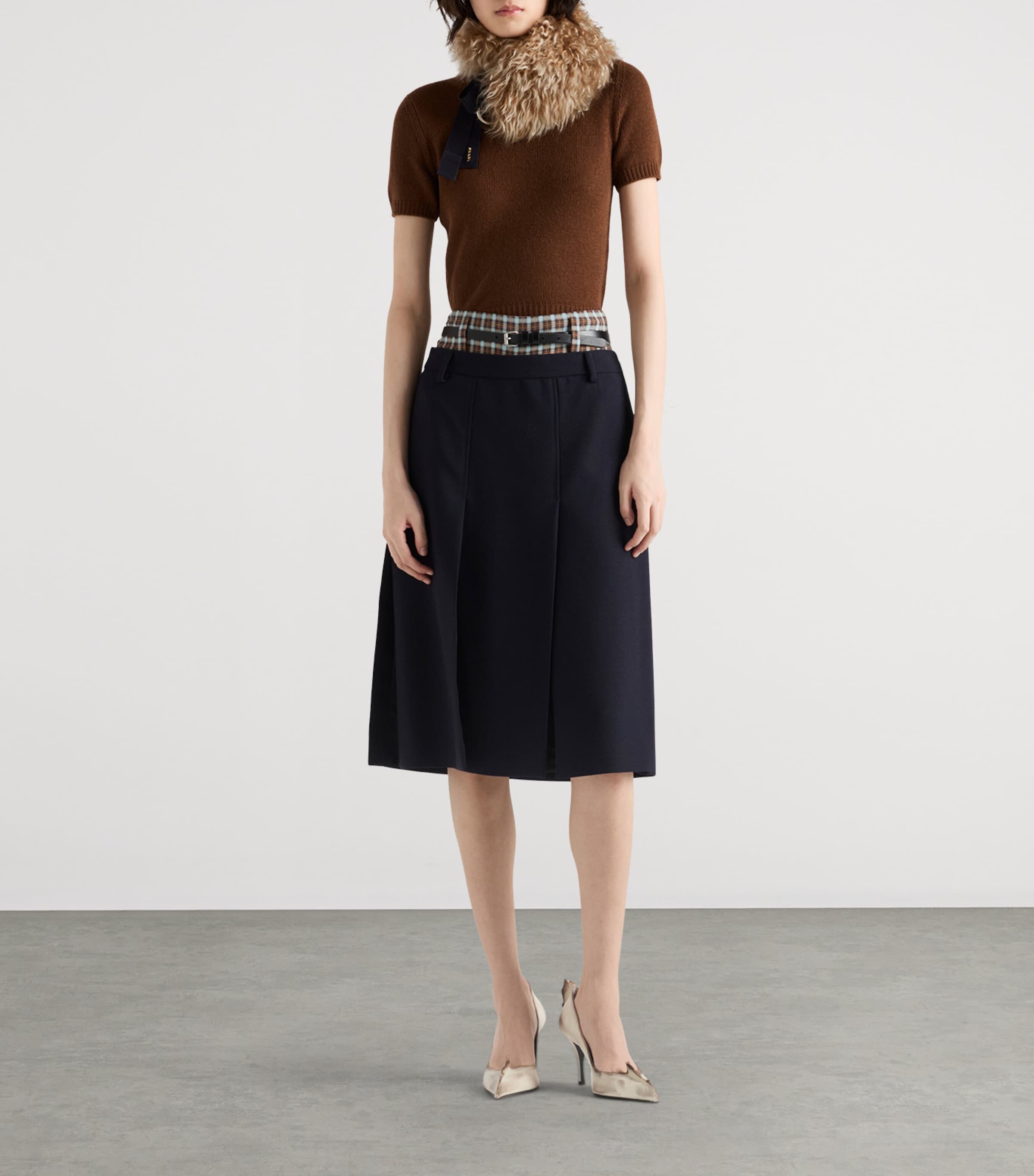 Cashmere Short-Sleeve Sweater F0005 Image 2