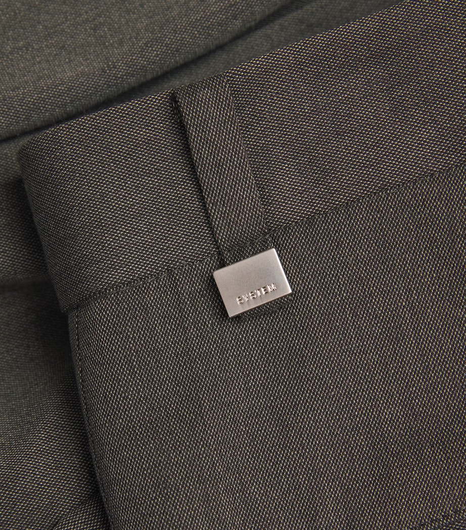 Pleated Wide-Leg Trousers GREYISH KHAKI GK Image 5