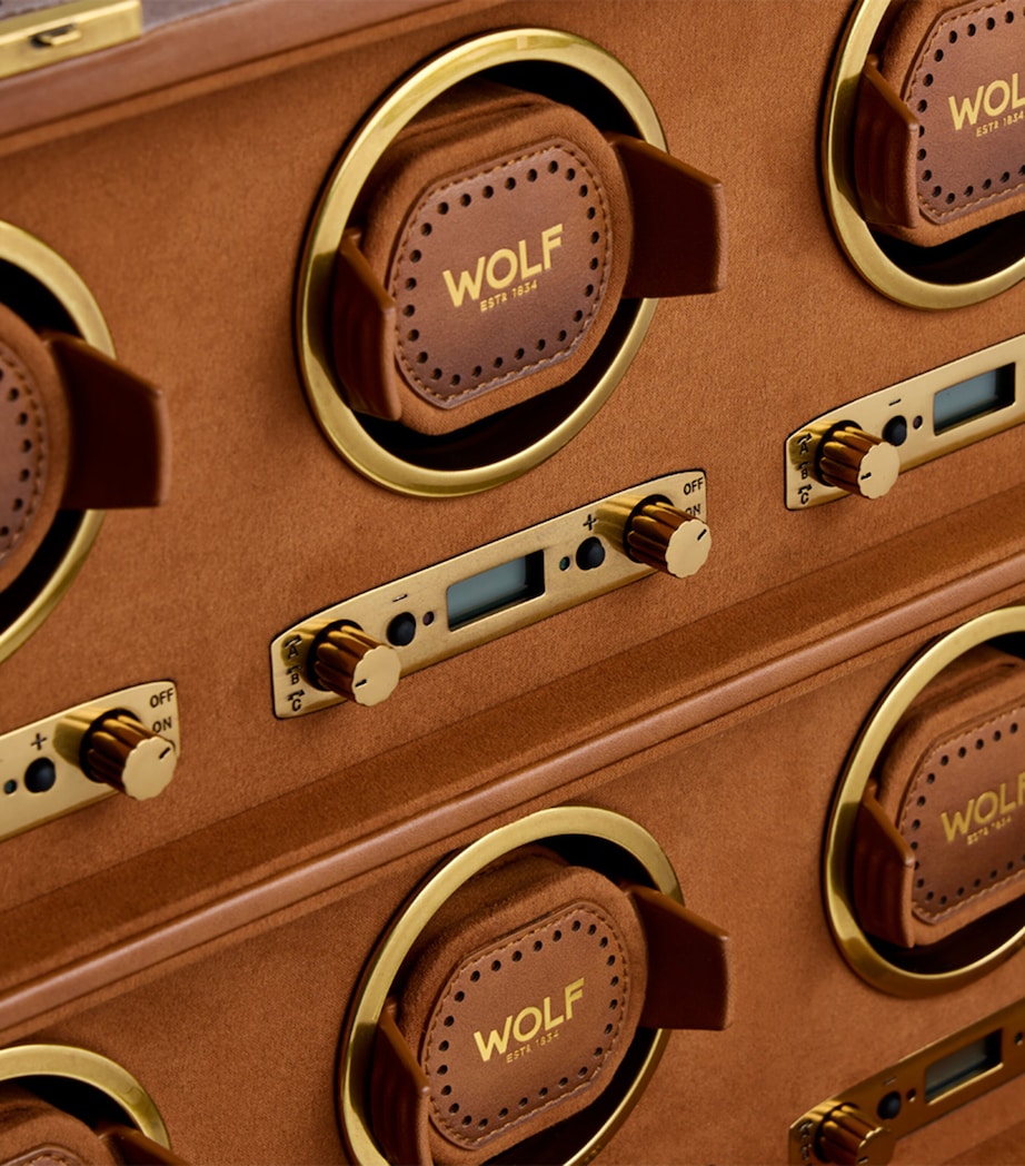 WOLF Brogue 8-Piece Watch Winder Burnished Brown Image 3