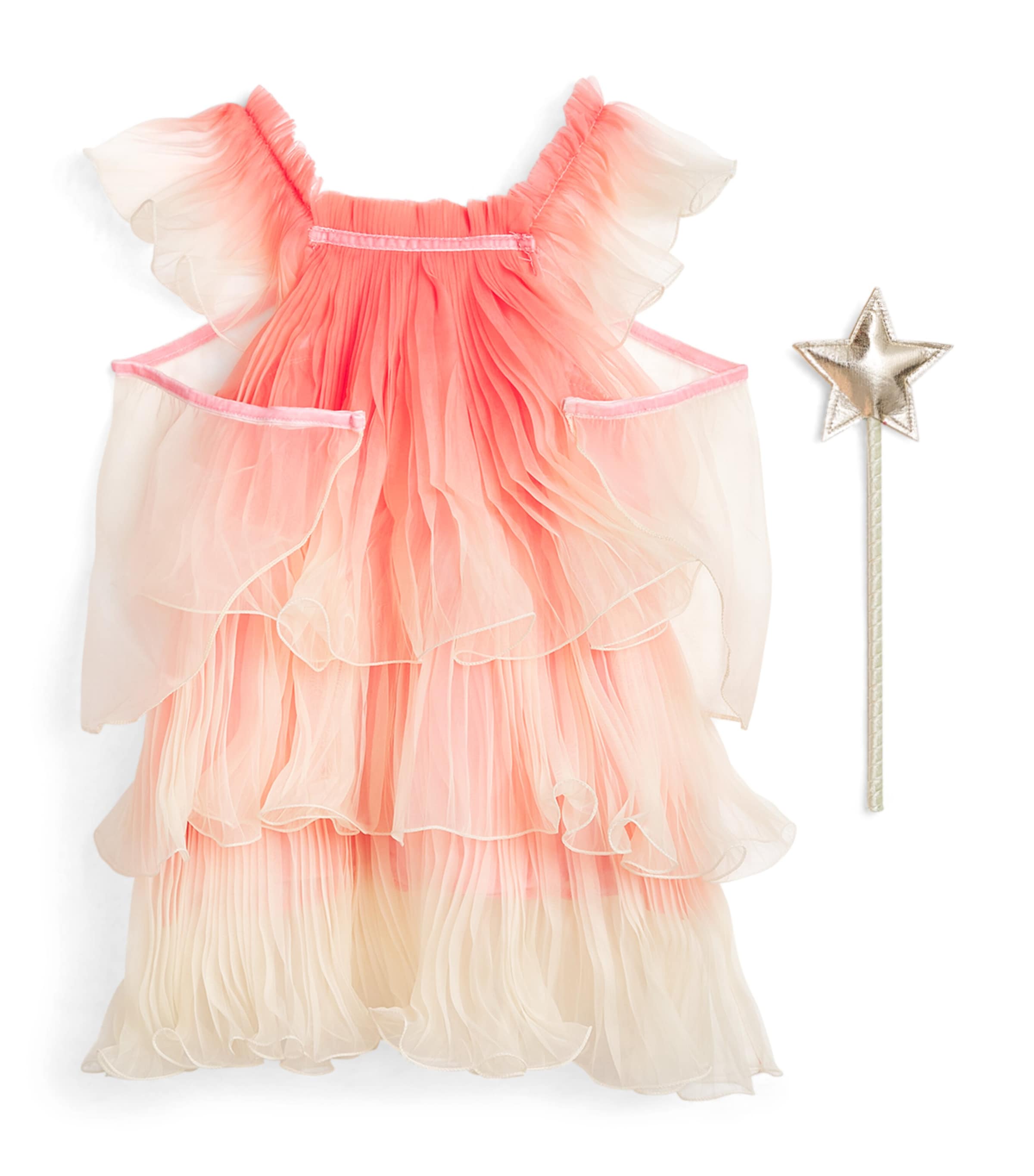 Meri Meri Kids' Fairy Dress And Wand Set In Orange