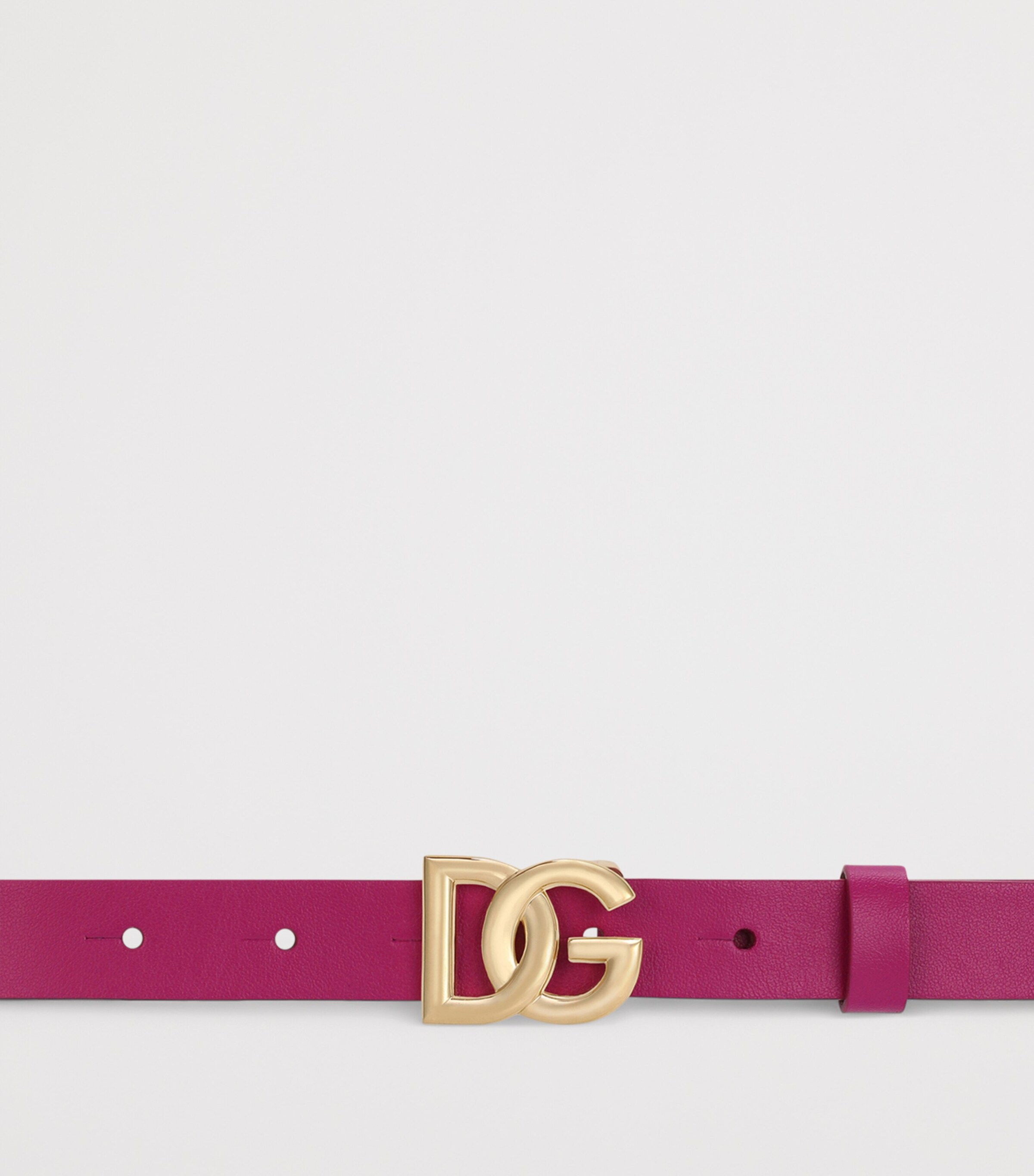 Dolce&Gabbana Kids Calfskin Logo Belt Orchid Image 3