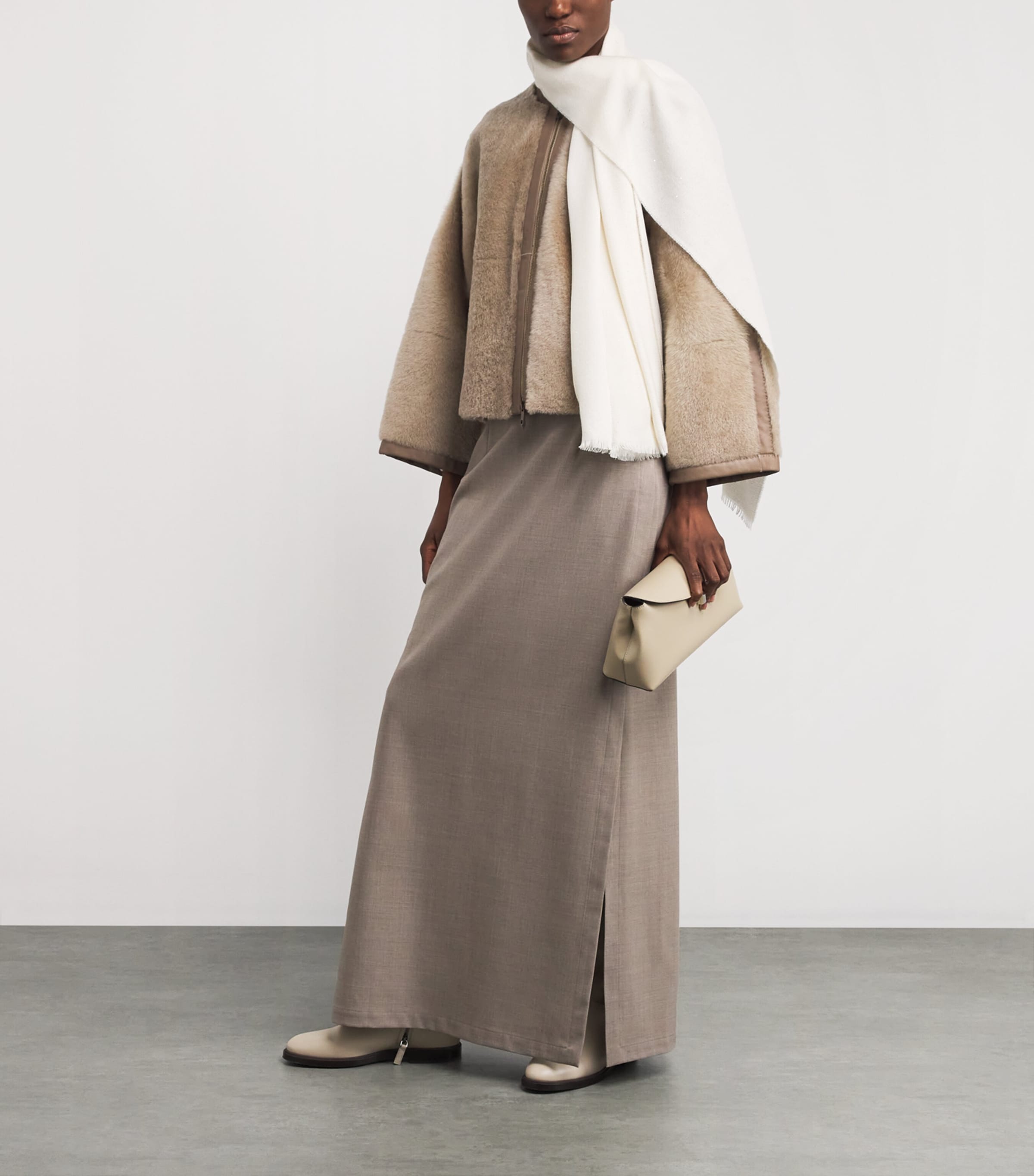 Sequinned Scarf OPTICAL WHITE Image 3