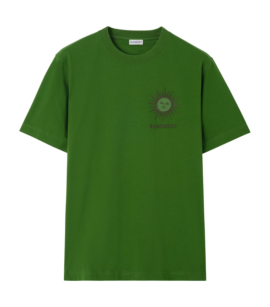 Burberry Mens Cotton Sun T-Shirt Samphire Green Image 1