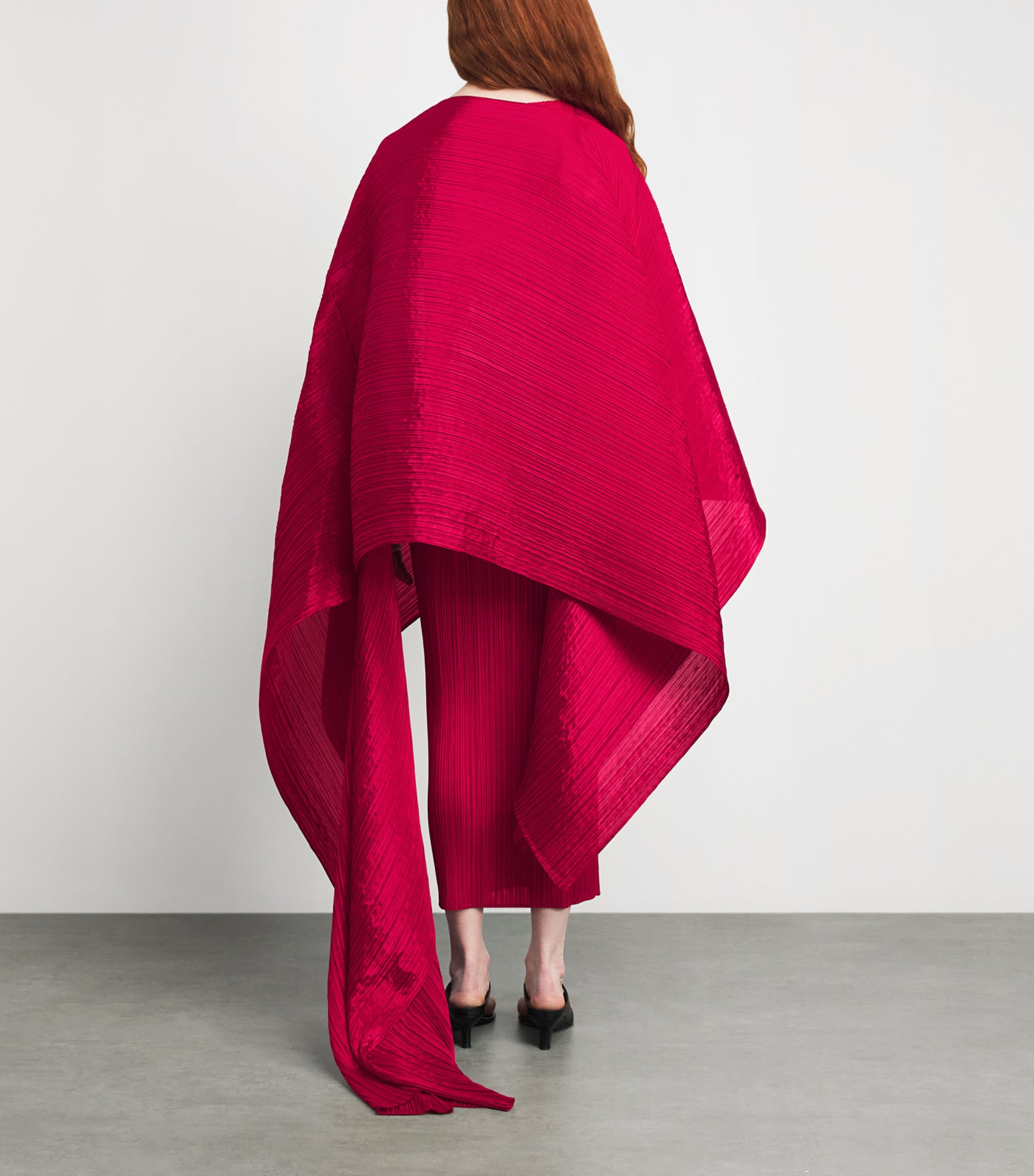 PLEATS PLEASE ISSEY MIYAKE ストール マゼンタピンク Pleats Please Issey Miyake Pink Colorful Madame-T May Stole
