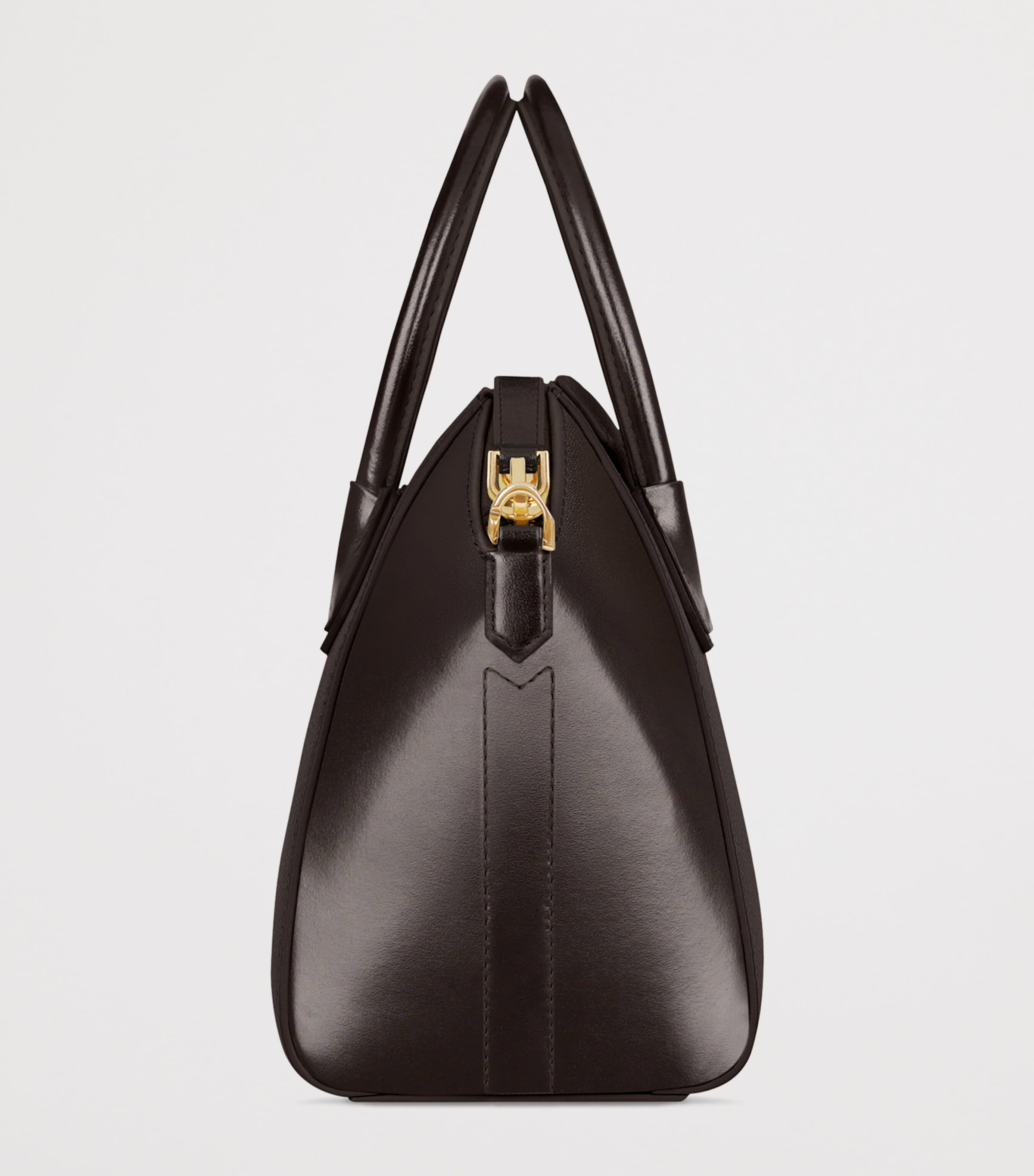 Small Leather Antigona Top-Handle Bag CHOCOLATE Image 2